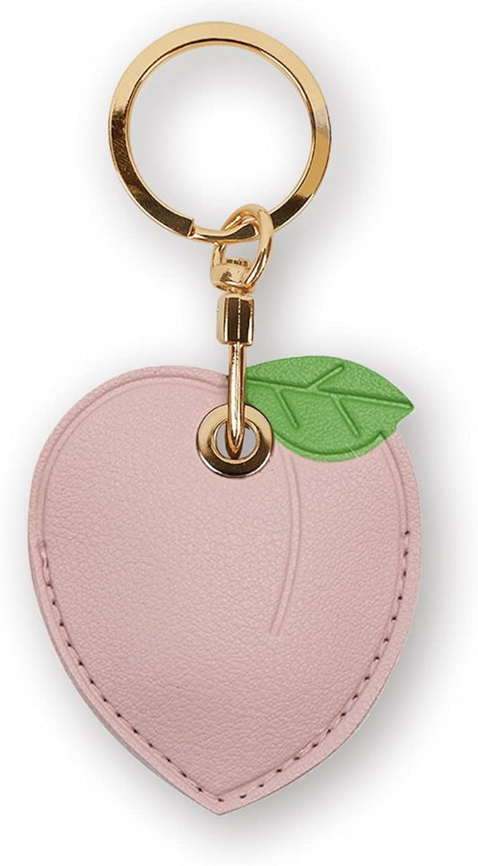 Leather Keychain Case Holder Compatible with Apple AirTag, GPS Airtag Keychain Finder Tracker with Key Ring, Anti-Scratch Protective Air Tag Cover