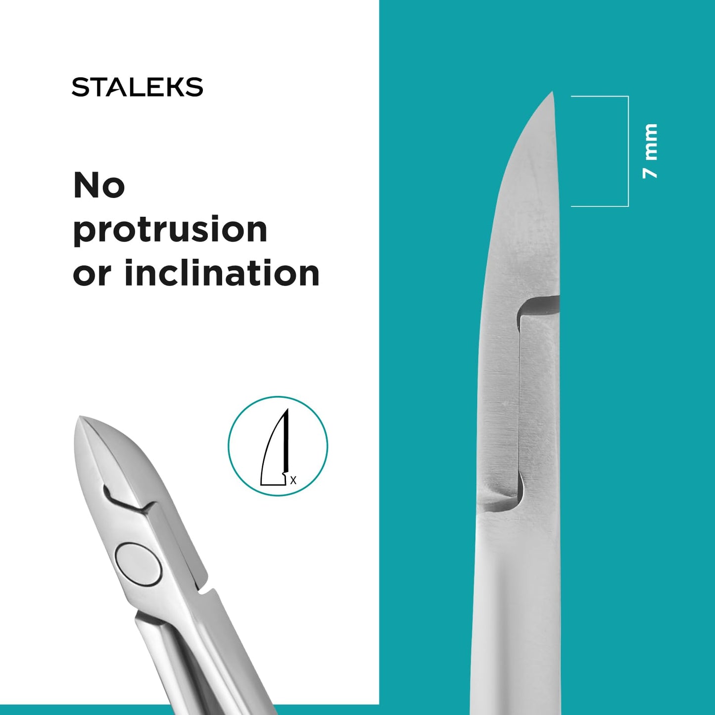 Staleks PODO 20 Podology Scissors-Style Nippers – 7 mm Straight Blades Without Heel – Designed for Corn and Cuticle Work