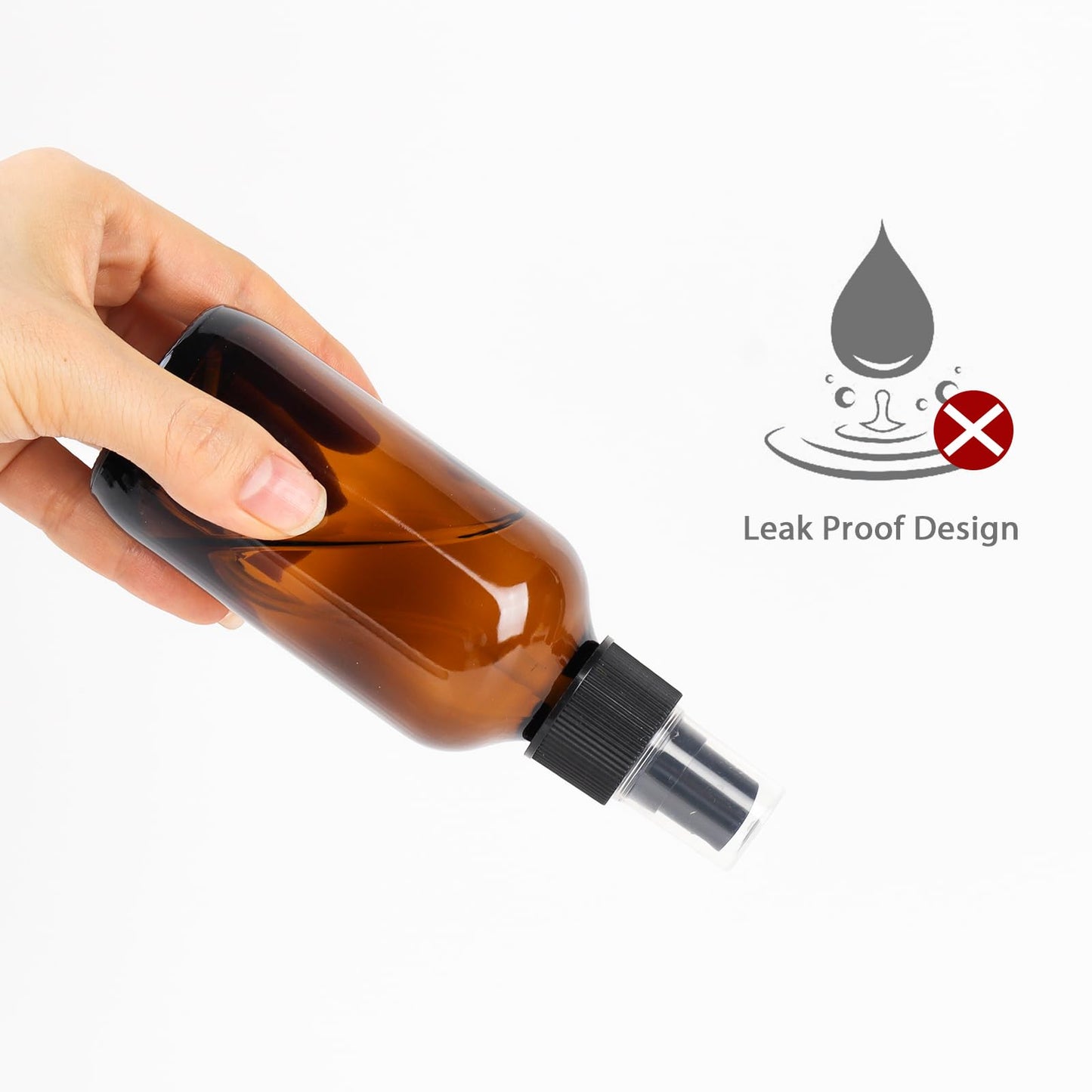 CycleMore 25 Pack 4oz Amber Glass Spray Bottles with Fine Mist Sprayers, Glass Travel Bottles for Cosmetic Essential Oils Cleaning Solutions Perfumes & More Liquids Ideal GIft