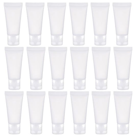 UPSTORE 20Pcs 50ml Refillable Plastic Squeeze Tubes Matte Flip Cap Travel