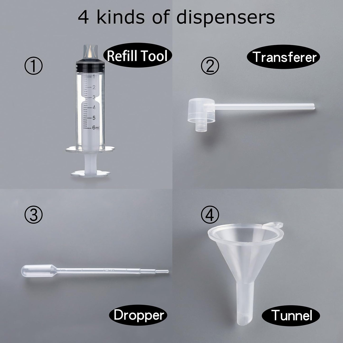 6 Pack 30ml / 1 Oz Clear Black Refillable Perfume Bottle, Portable Square Empty Glass Perfume Atomizer Bottle Spray Applicator with 4 kinds of perfume dispenser(3 Pack clear 3 Pack Black Assorted