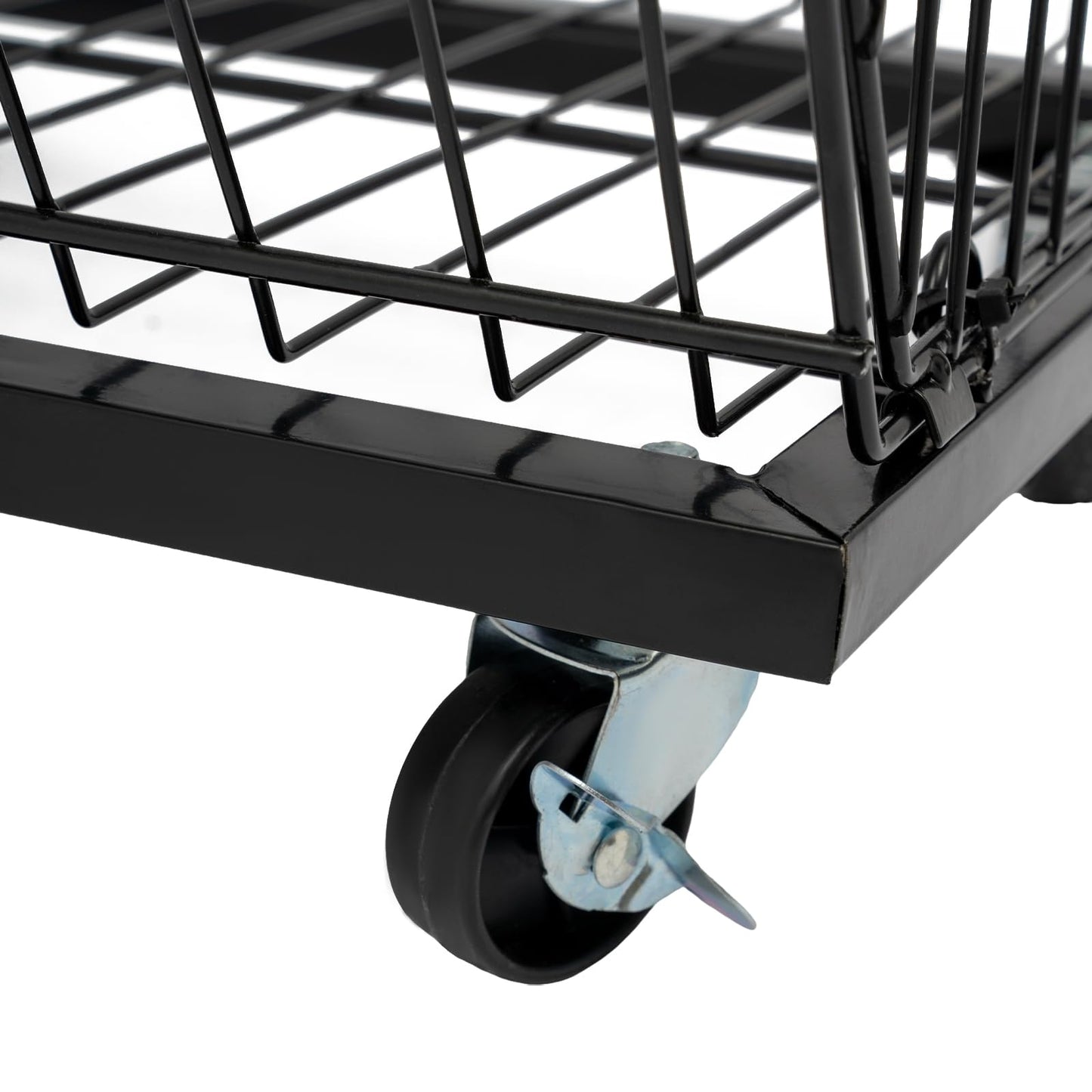 Retail Display Rack, 5-Tier Market Shelf with Wheels Metal Fruit Storage Shelf Vegetable Snack Basket Supermarket Retail Rack Display Stand for Supermarkets Stores Bars 18.9*17.72*55.12in Black