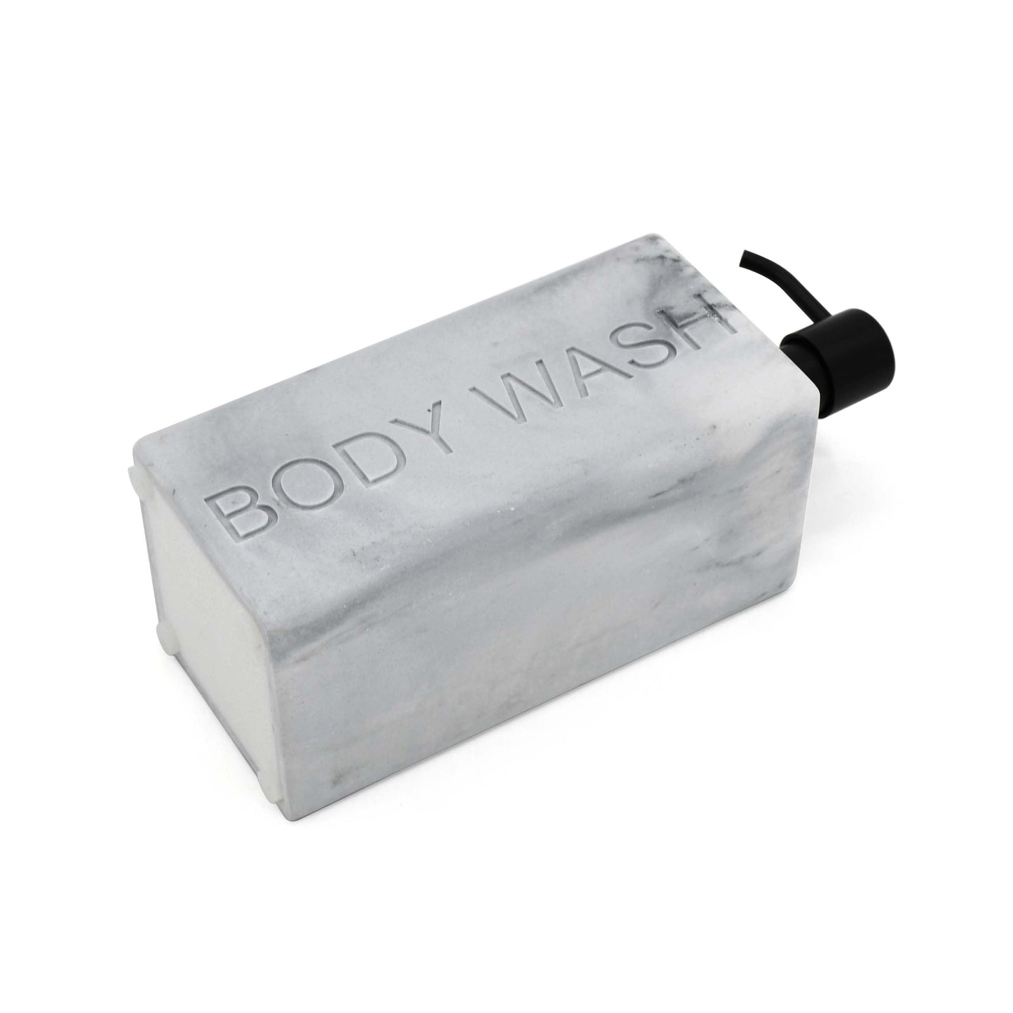 Indecor Home Rectangular Resin Dispenser Premium Bathroom Shampoo Conditioner Body Wash Bottle Modern Refillable Pump Design