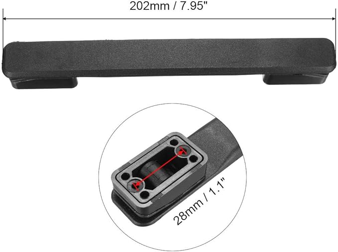 uxcell Luggage Handle, 202mm Length Strap Grip Replacement for Suitcase Case Black 2Pcs