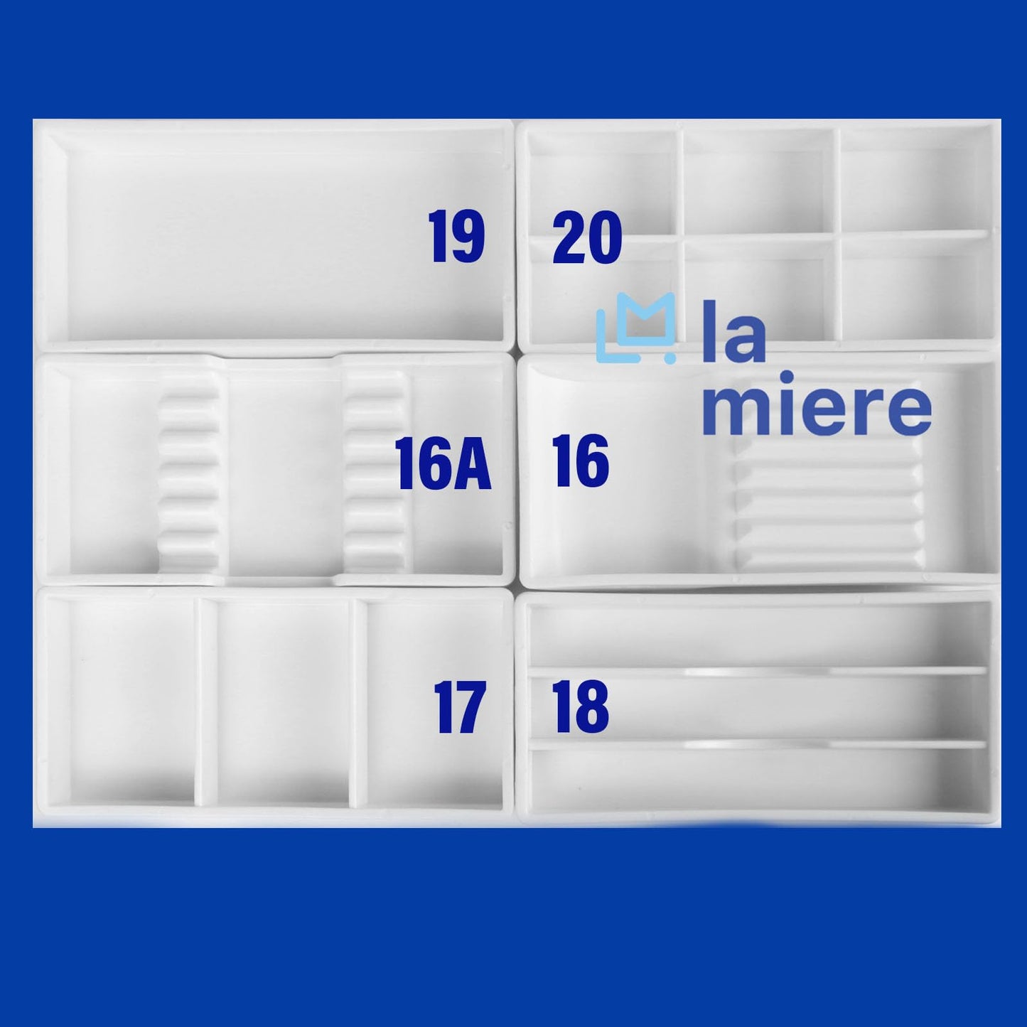 LA MIERE White Instrument Tray & Drawer Organizer, Autoclavable Dental Tray Holder, Warp-Resistant & Easy Clean – 6 Sizes