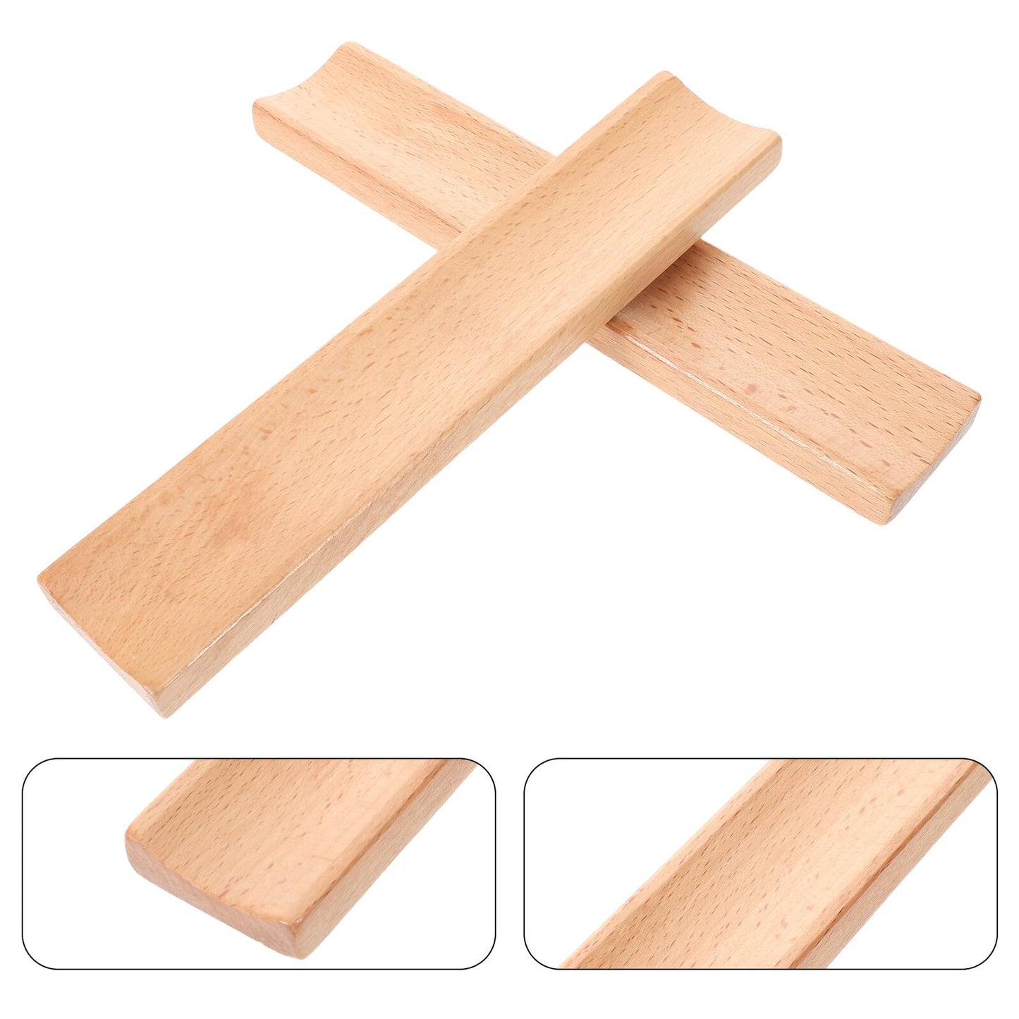 Garneck 2pcs Natural Wood Rolling Pin Stand for Baking Fit Cradle for Pizza Roller Dough Roller Space-saving Kitchen Display Rack Resistant to Stains and Easy to Clean