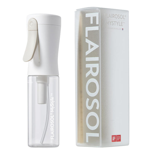 FLAIROSOL MyStyle, Spray Bottle for Hair - Small Travel Spray Bottle, Ultra Fine Continuous Water Mist for Face, Hairstyling, Salon, Cleaning, Beauty, Toners, Hydration & Makeup, 3.04oz / 90ml, White