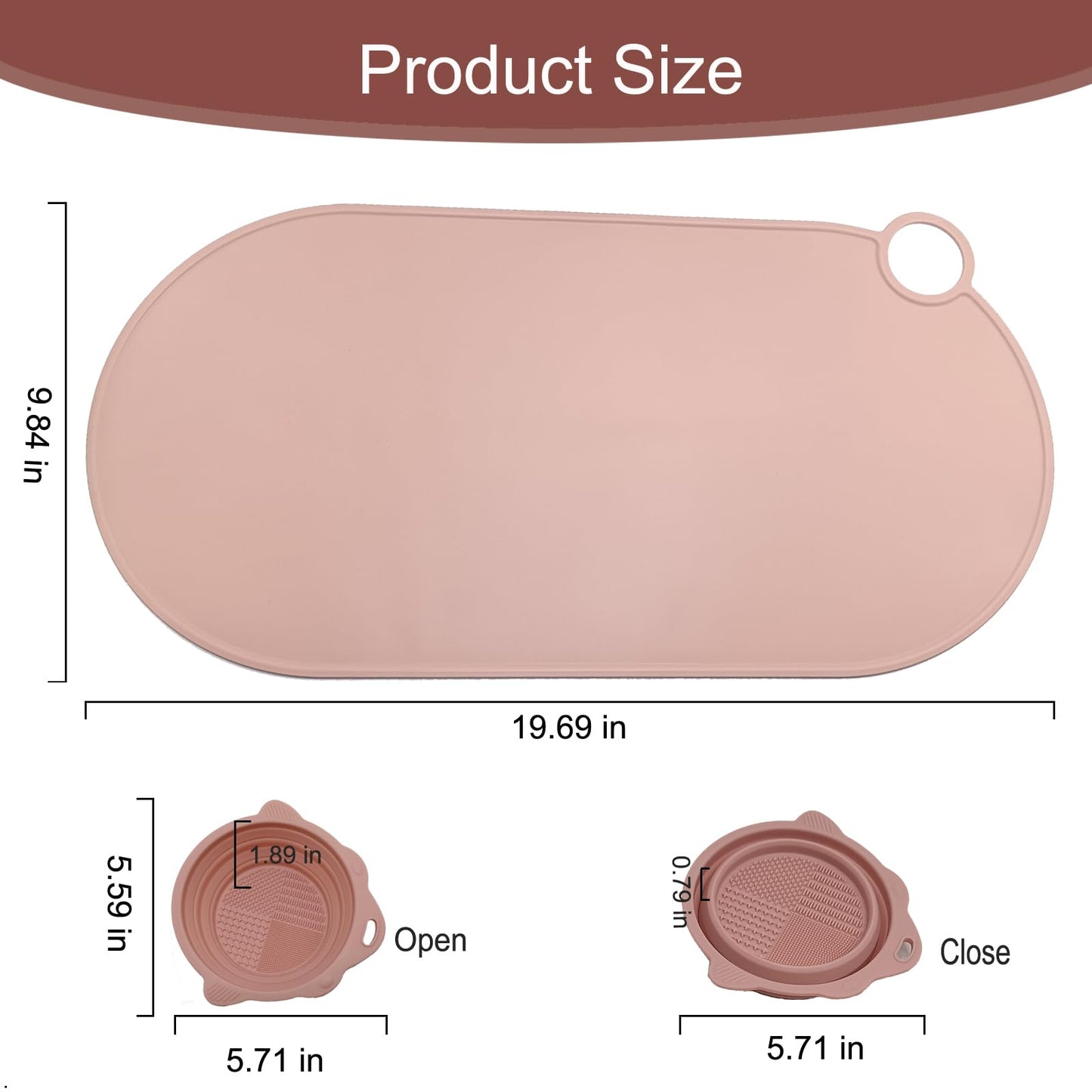 Heat Resistant Silicone Mat for Countertop & Vanity
