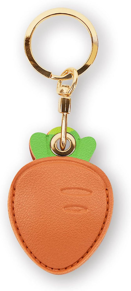 Leather Keychain Case Holder Compatible with Apple AirTag, GPS Airtag Keychain Finder Tracker with Key Ring, Anti-Scratch Protective Air Tag Cover