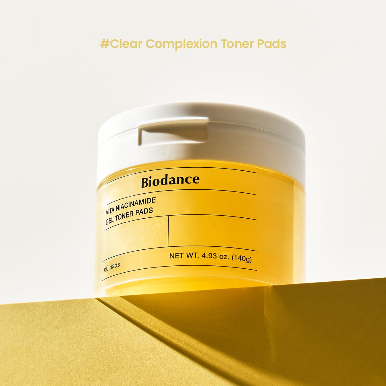 Biodance Vita Niacinamide Gel Toner Pads, Dark Spot Corrector, Evening Skin Tone, Gentle Exfoliating Toner Pads with Vitamin C, Pre-Soaked Pads, Korean Skin Careㅣ60 Pads