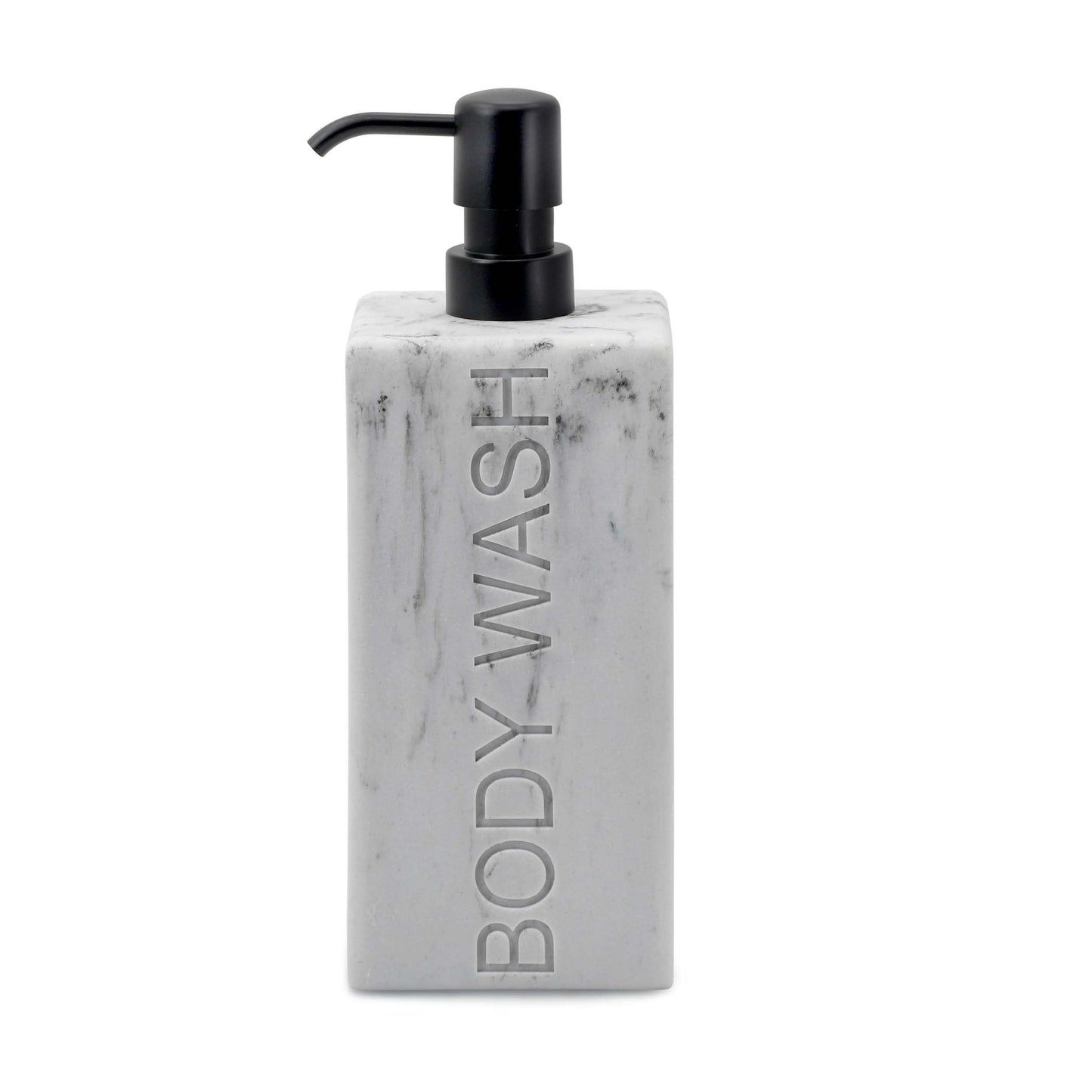 Indecor Home Rectangular Resin Dispenser Premium Bathroom Shampoo Conditioner Body Wash Bottle Modern Refillable Pump Design