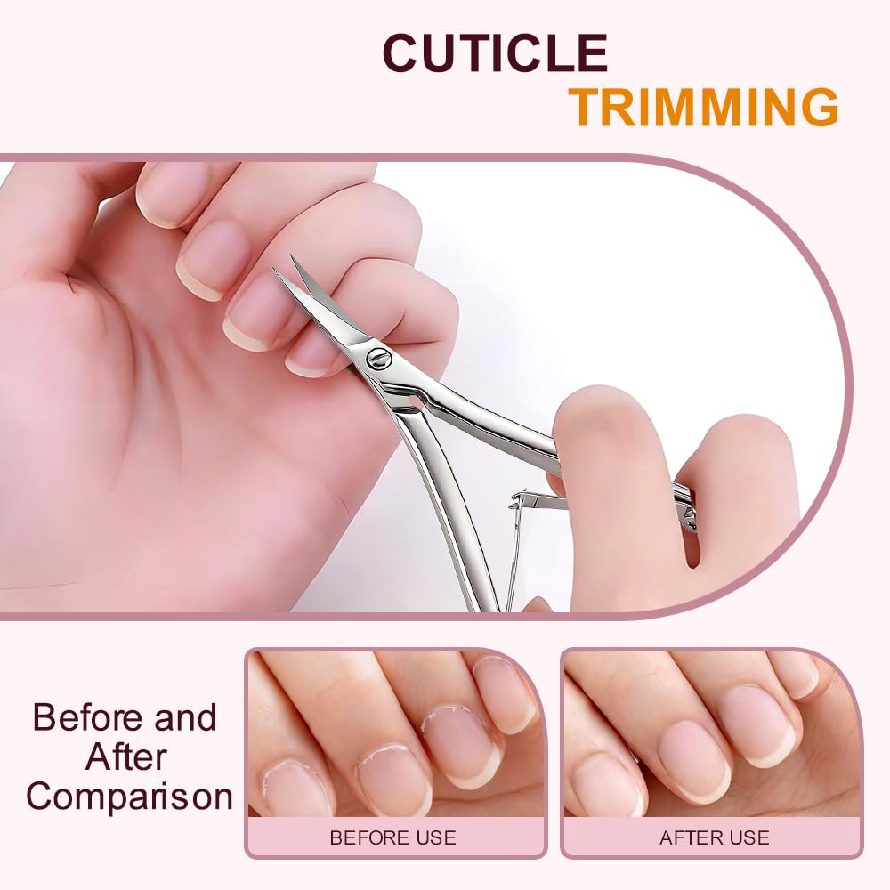 Lukayi Cuticle Nipper Plier, Ultra Sharp Stainless Steel Cuticle Trimmer, Professional Manicure Pedicure Nail Tool, Precision Dead Skin Remover Hangnail Cutter Clipper for Fingernails & Toenails