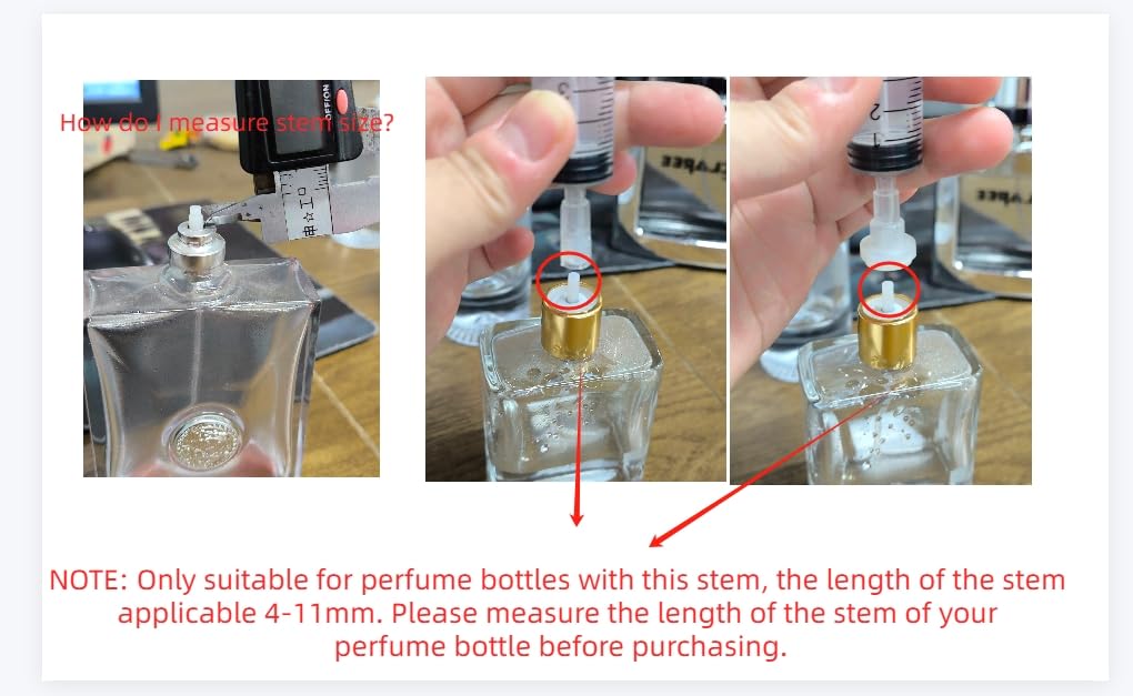 MUB 10ml Perfume Dispenser Pump Perfume Extraction Plastic Adapter Syringe Pump for Travel Refillable Perfume Atomizer Spray Bottle (5packs)