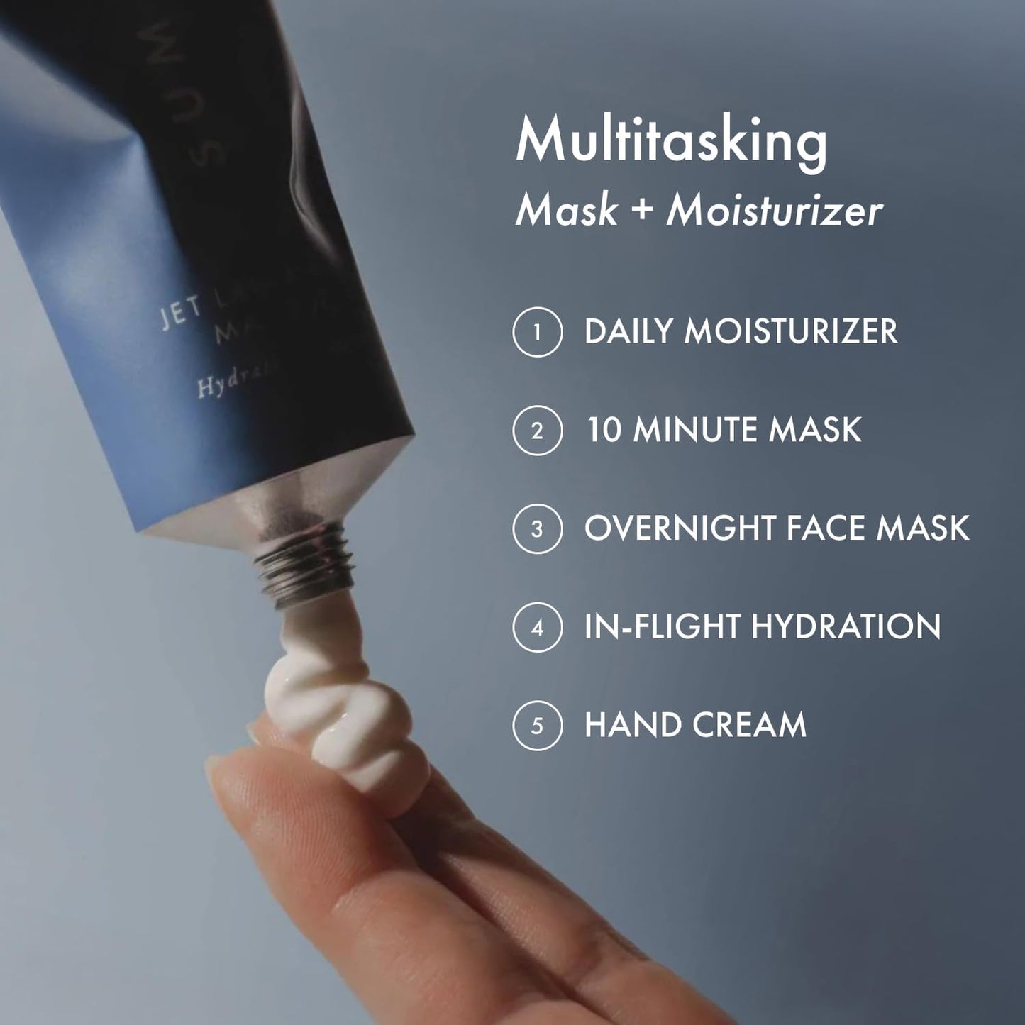 Summer Fridays Mini Jet Lag Mask - Hydrating Overnight Face Mask, Moisturizer + Eye Cream - Enriched with Hyaluronic Acid, Niacinamide, + Antioxidants - Multitasking Travel Size Skin Care (1 Oz)