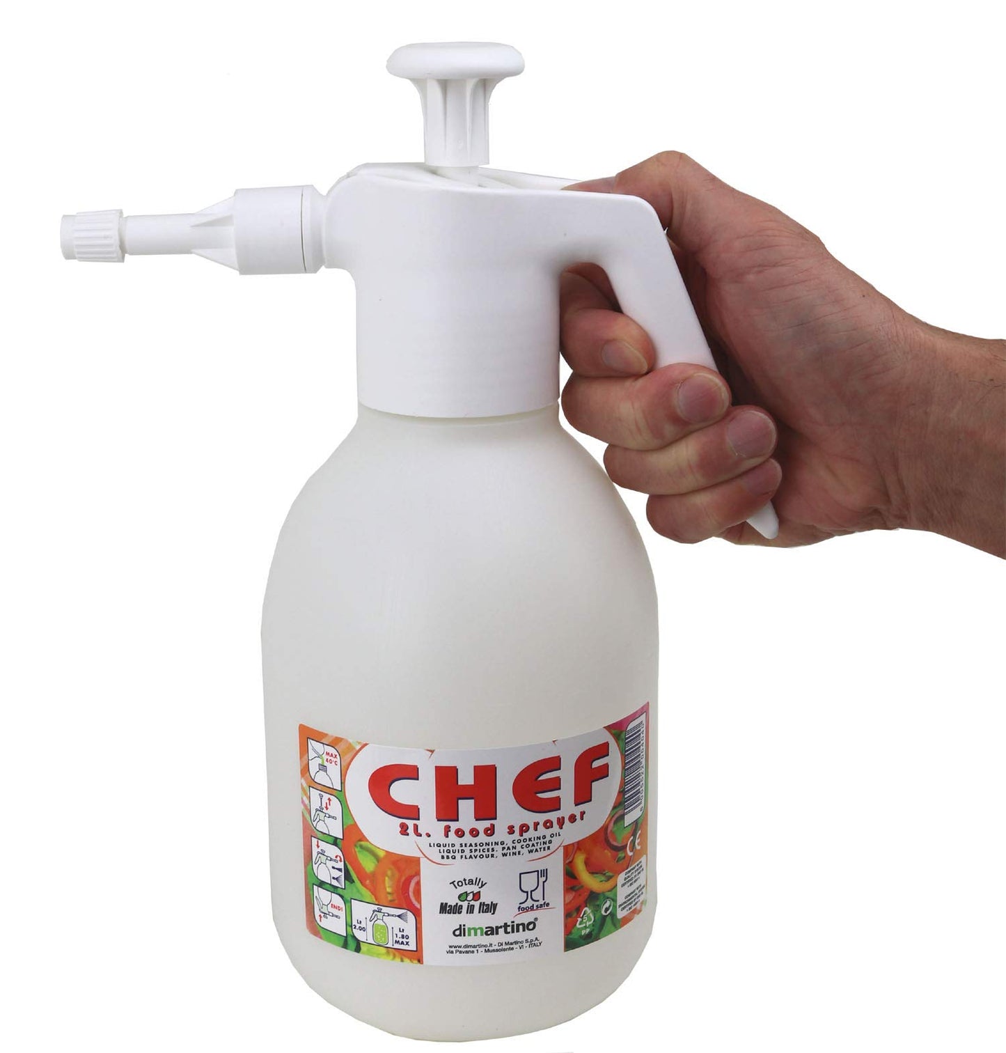 Di Martino BBQ Spray Bottle; Food Grade BPA Free Plastic; Hand Pressure Pump Sprayer for Barbecue Grills, Smokers