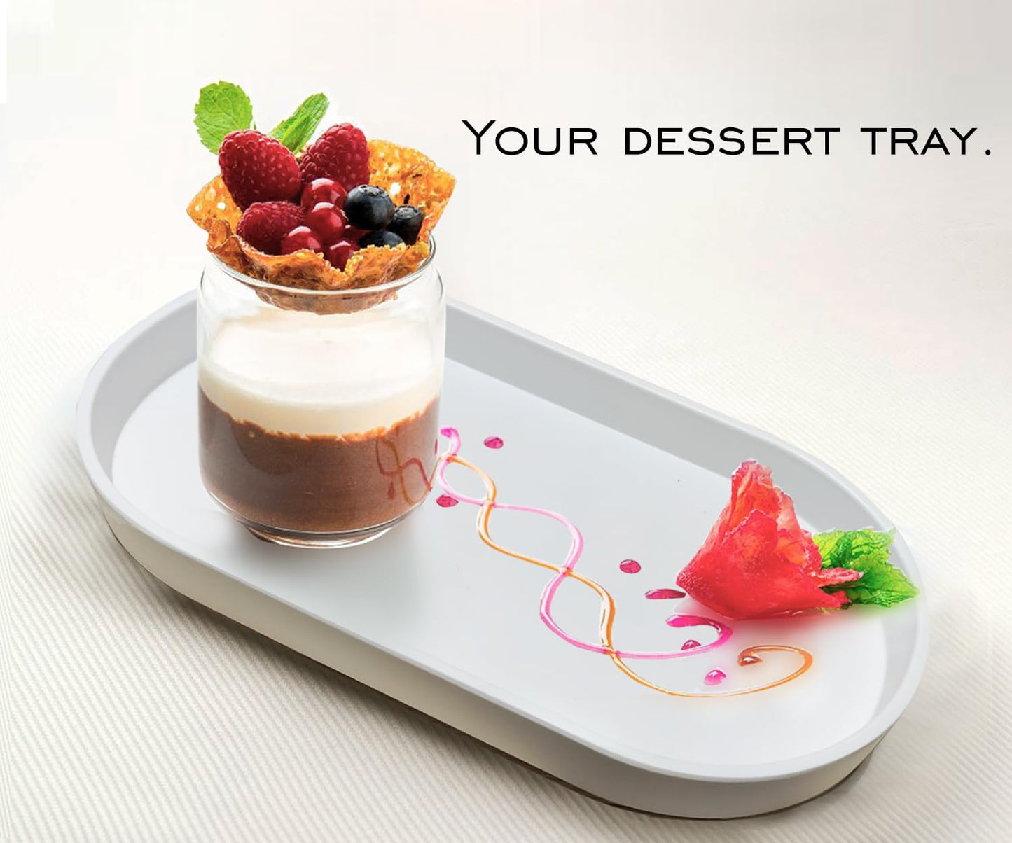 VCREATC White Small Tray (10 inch), Oval Tray