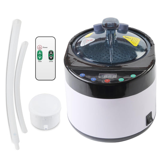 ZONEMEL Sauna Steamer, 4 L Large Capacity Portable Steam Generator with Remote Control, Stainless Steel Pot, Spa Machine with Timer Display for Body Detox