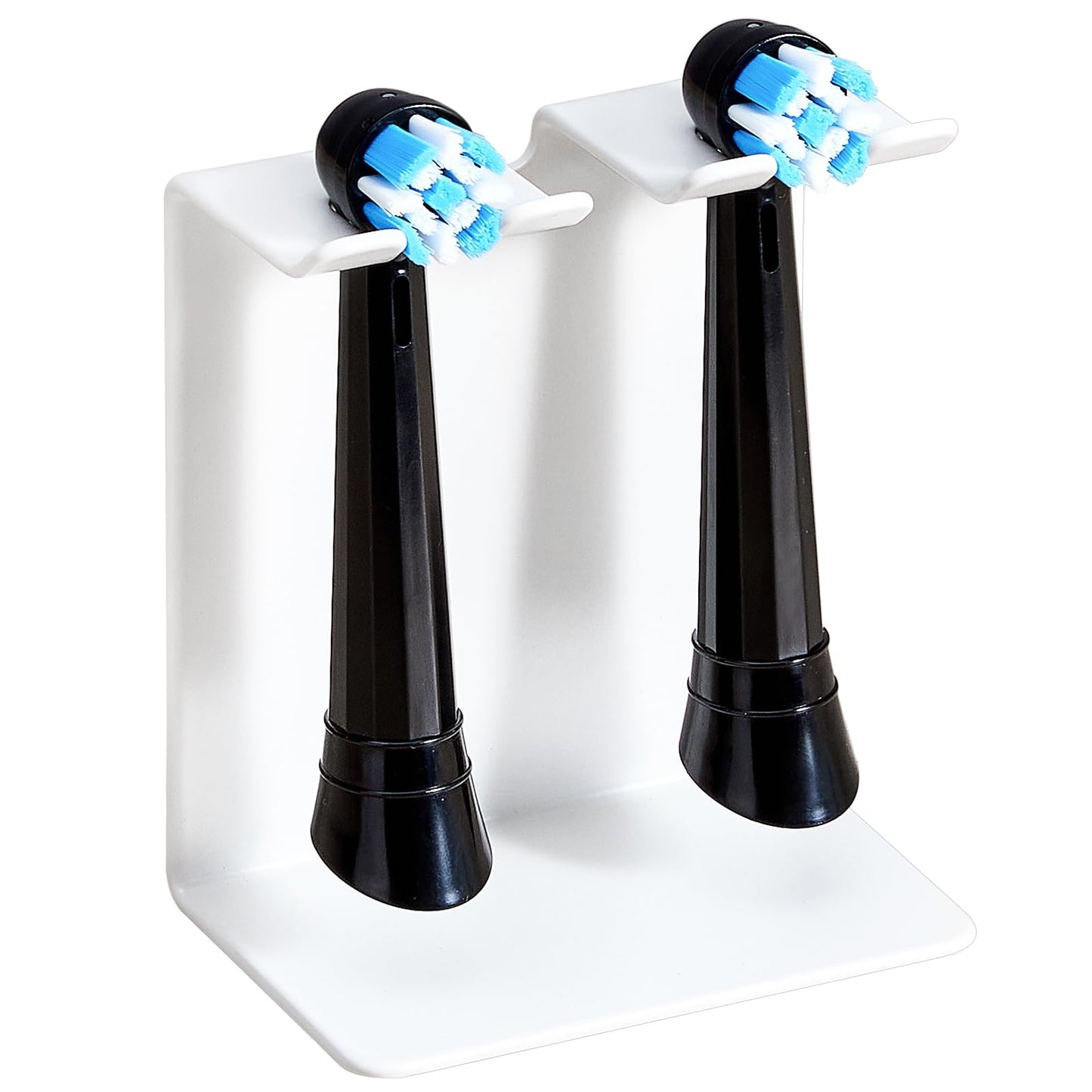 Electric Toothbrush Head Holder, Oukimly Toothbrush Holder Wall Mounted or Desktop, Metal Tooth Brush Holder, Shower Brush Head Holder, Electric Toothbrush Holder for Bathroom (White, Small)