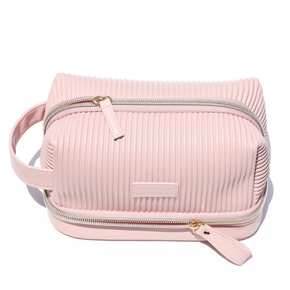 Wander Beauty Jetsetter Makeup Bag, Travel-Friendly Make Up Bag Organizer with Multiple Compartments for Makeup, Skincare, Toiletries, Accessories and Travel Essentials