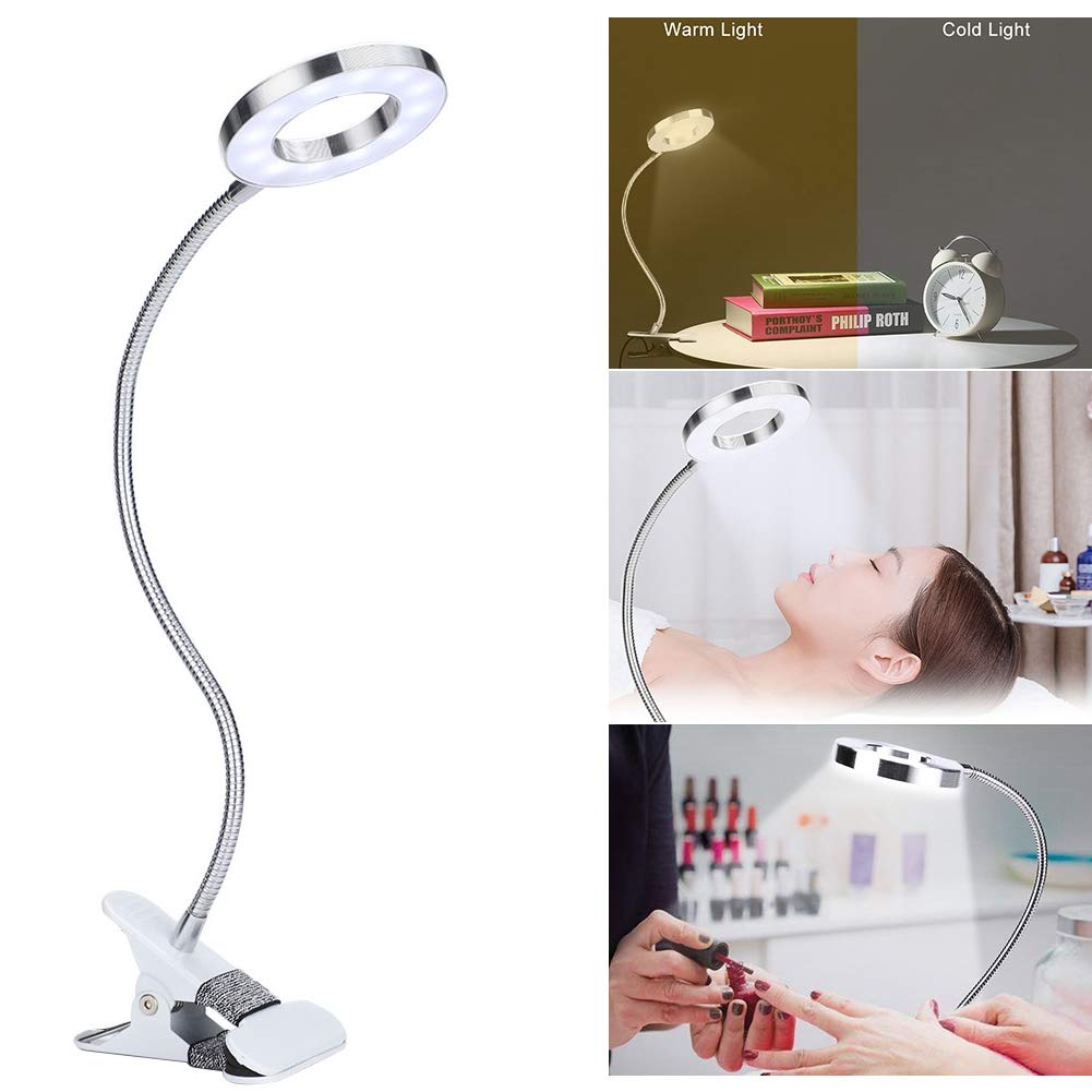 lamp,USB Circle Makeup Lamp Eyebrow Lip Beauty Salon Desktop Led Lights with Clip