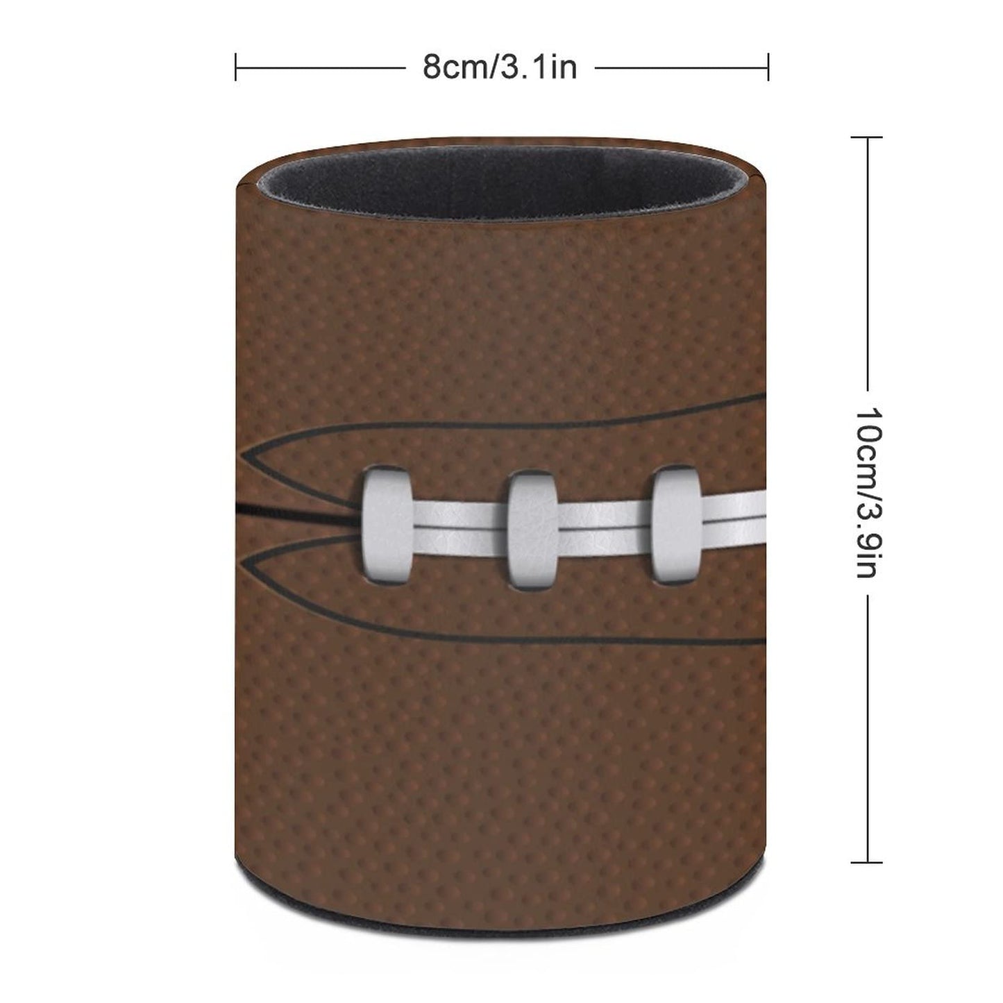 XUWU American Football Pen Holder Pencil Organizer Cute Pencil Cup Desk Decor Makeup Brush Holder PU Multifunctional Office Suppliesfor Home Classroom School