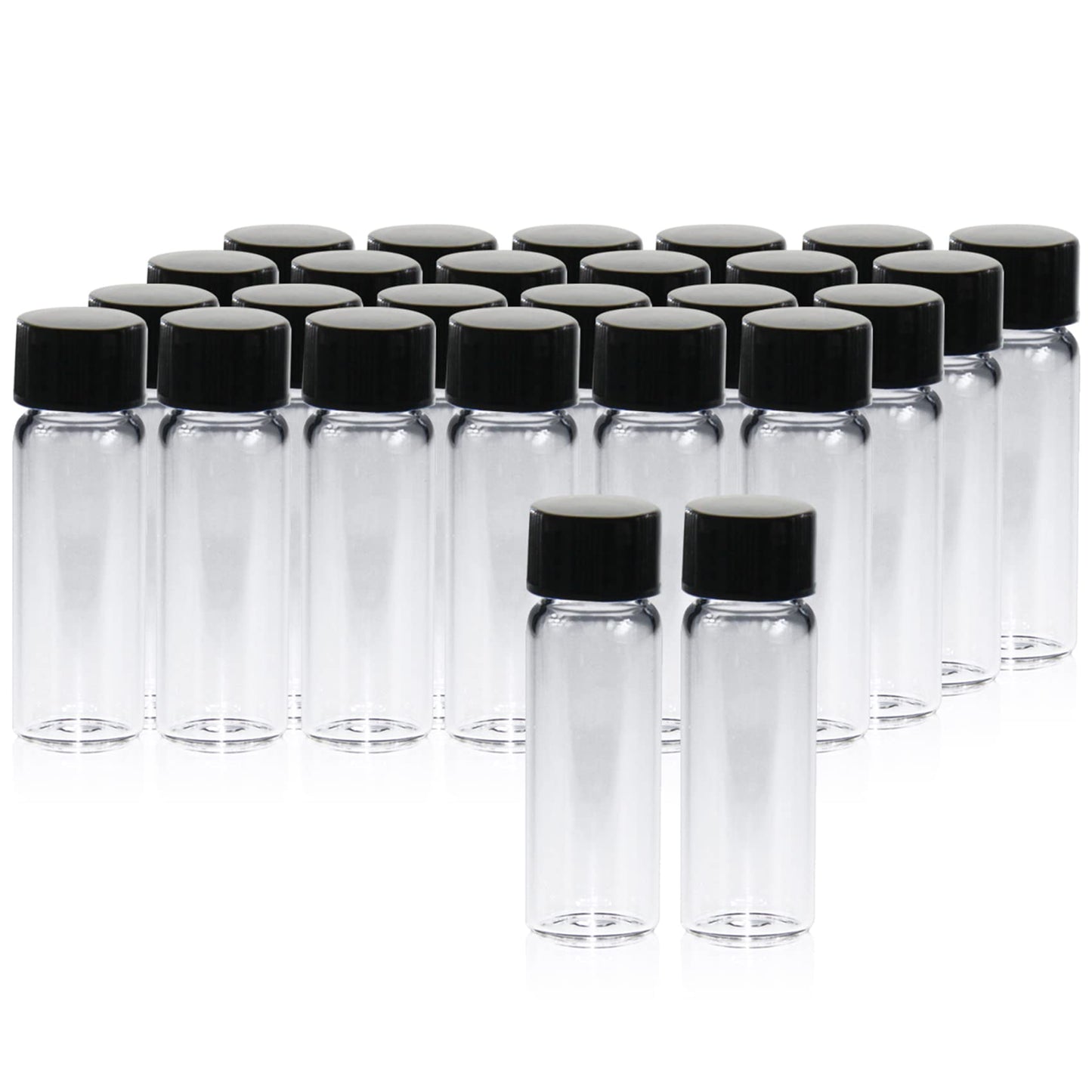 PEKYBIO 20 PCS 4ml Borosilicate Glass Vials with Caps