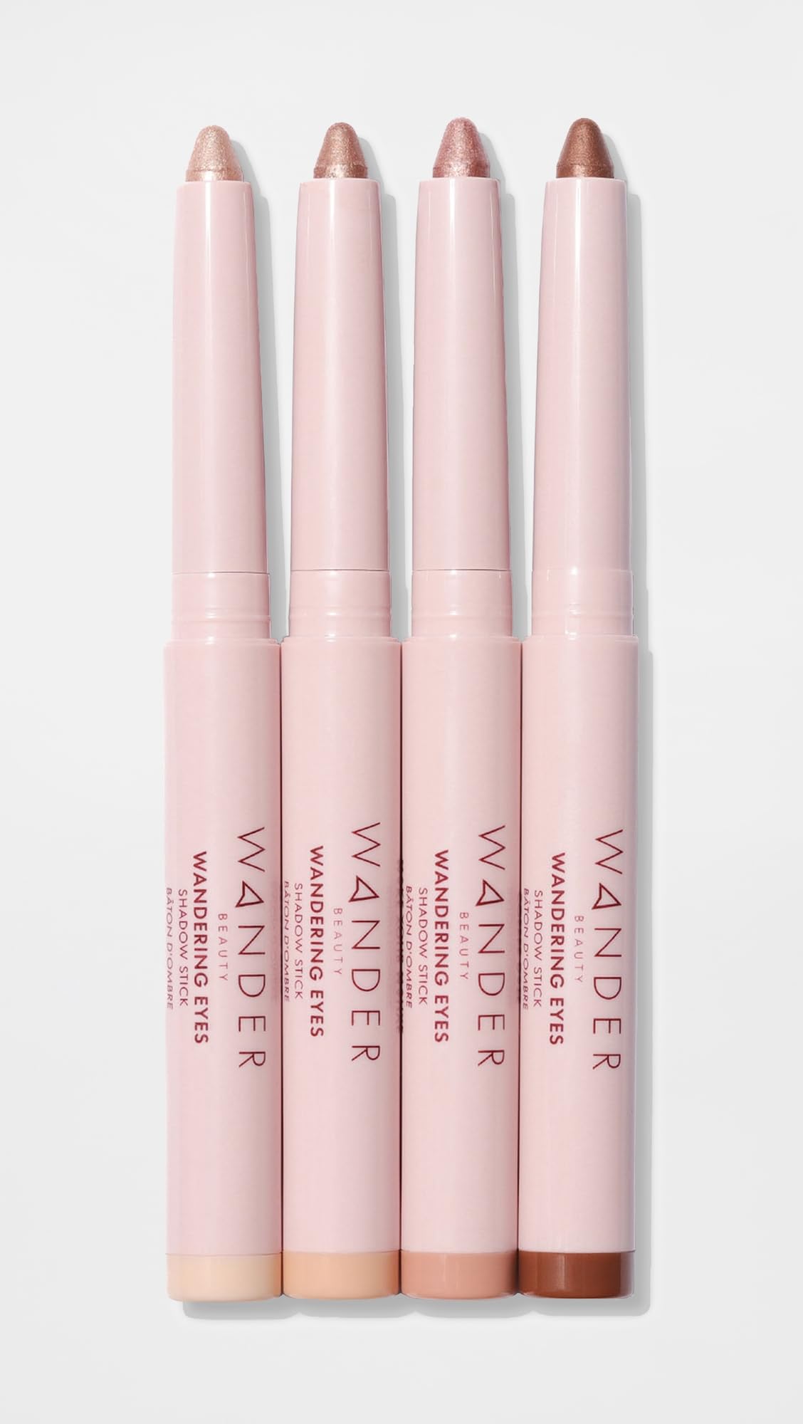 Wander Beauty Wandering Eyes Shadow Stick - Champagne Wishes (Champagne Shimmer) - Smudge & Crease Free Cream Eyeshadow With Tamarind & Jojoba Oil - Illuminate, Line & Define - .05 oz