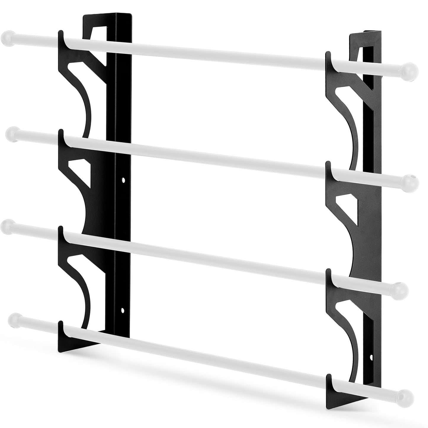Kritkin 4 Roll Adjustable Storage Rack Vinyl Roll Holder Metal Vinyl Holder Wall Mount for Car Wrap Material Transfer Paper Tape Wallpaper Garage Workshop, Rollers Not Included