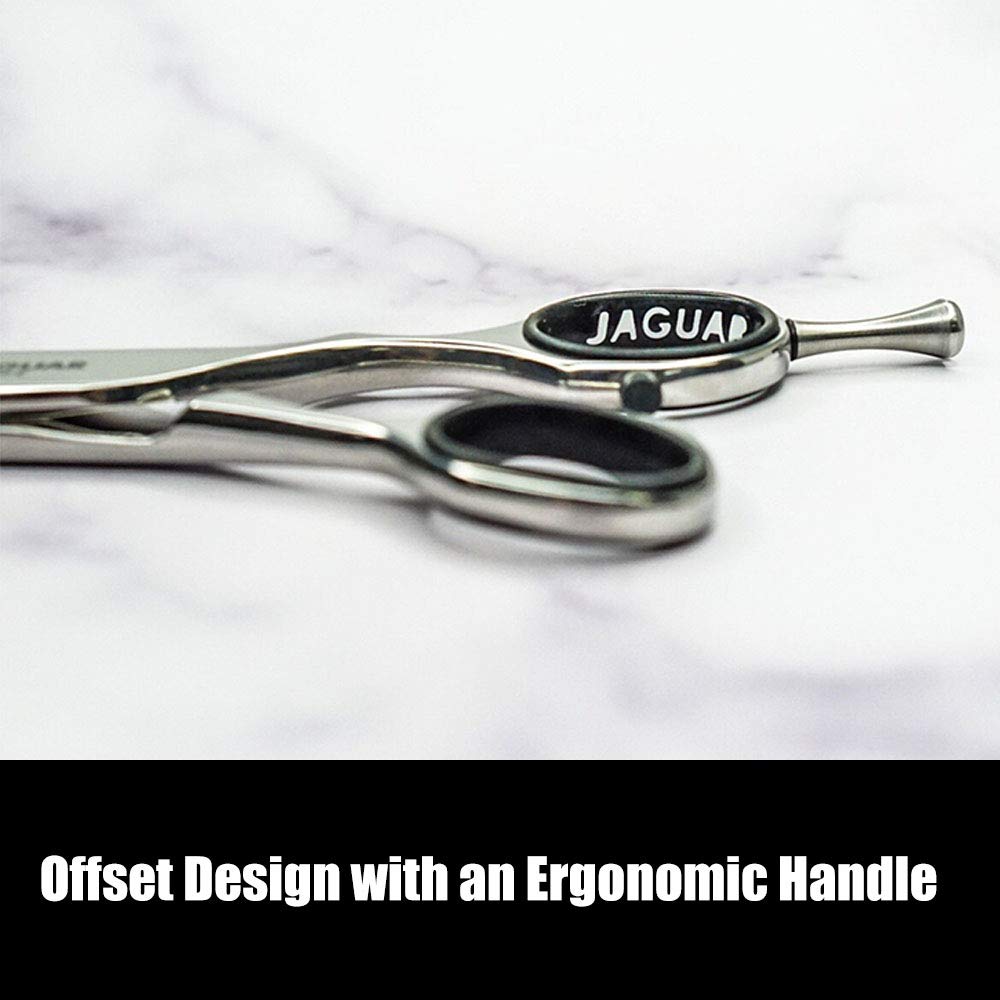 Jaguar Shears White Line Silver Ice 6" Professional, Ergonomic, Steel Hair Cutting, Trimming