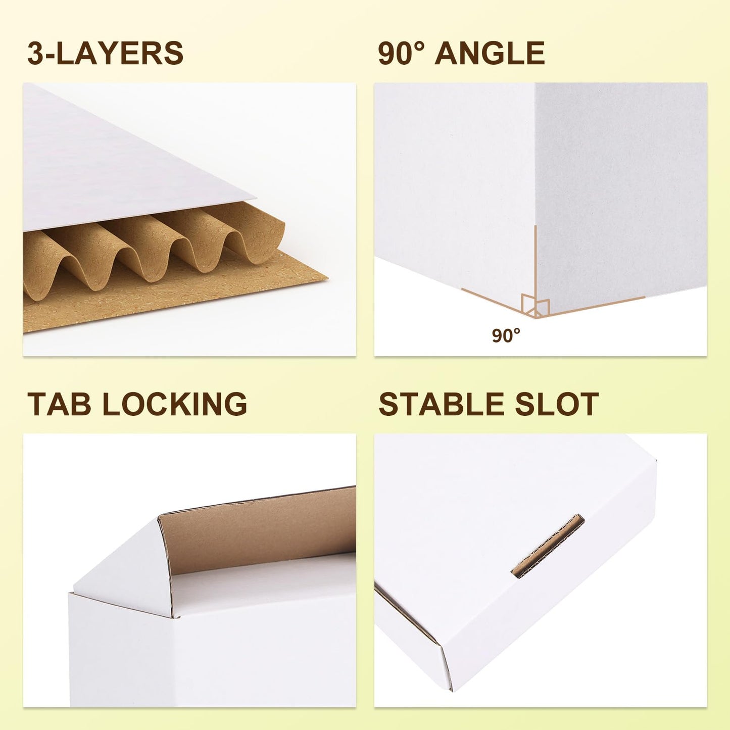 WIFTREY 7X5X2 Shipping Boxes Set of 30, 7X5X2 White Corrugated Cardboard Box for Packaging Small Business, Gift Packing, Mailing, Moving