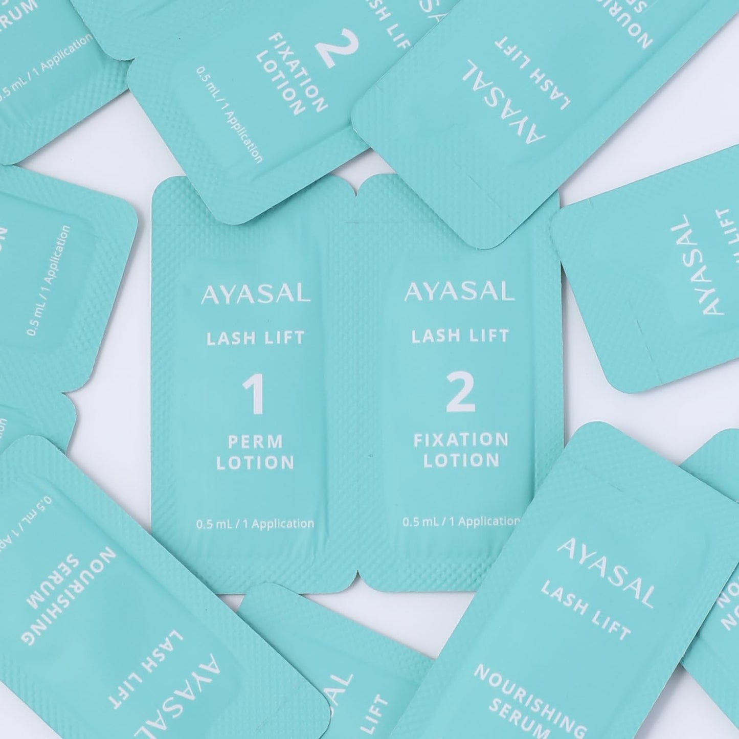 AYASAL Lash Lift Kit Refills: Step 1+2 Refill Set, Korean Thio-Free Lash Perm - Professional Long Lasting Results up to 6-8 Weeks - Eyelash Curling Set at Home - Set for 5 Applications