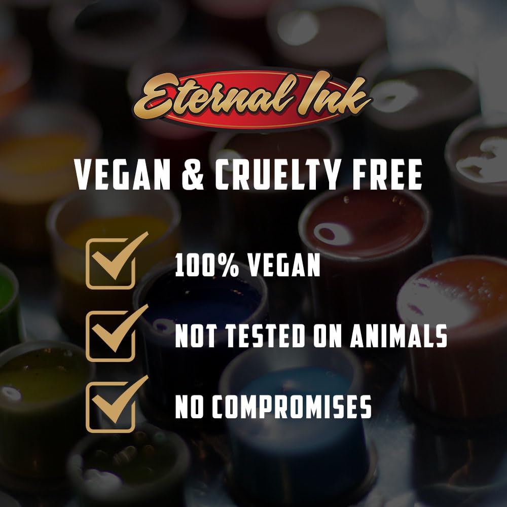Eternal Ink True Blue 1 oz - Primary Solid Blue Tattoo Ink, Vibrant, Saturated, Easy to Mix - Classic Neutral for Artists - Vegan and Sterile for Professional Tattoo Artists and Beginners