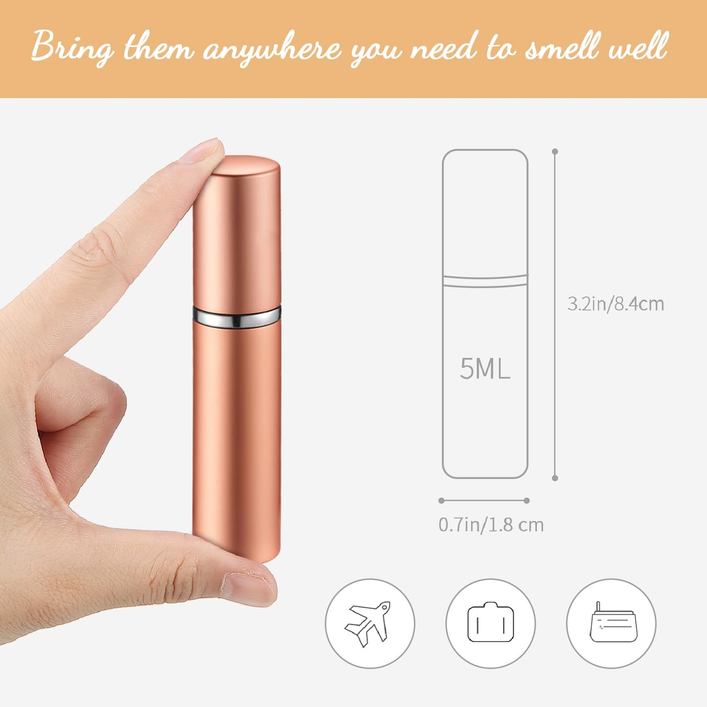 Motiskyy 105 Pcs 5 ml Refillable Perfume Atomizers Bulk - Mini Travel Cologne Sprayers with Refill Pump & Transfer Tool for Perfume Makers & Small Studios(Morandi Color)