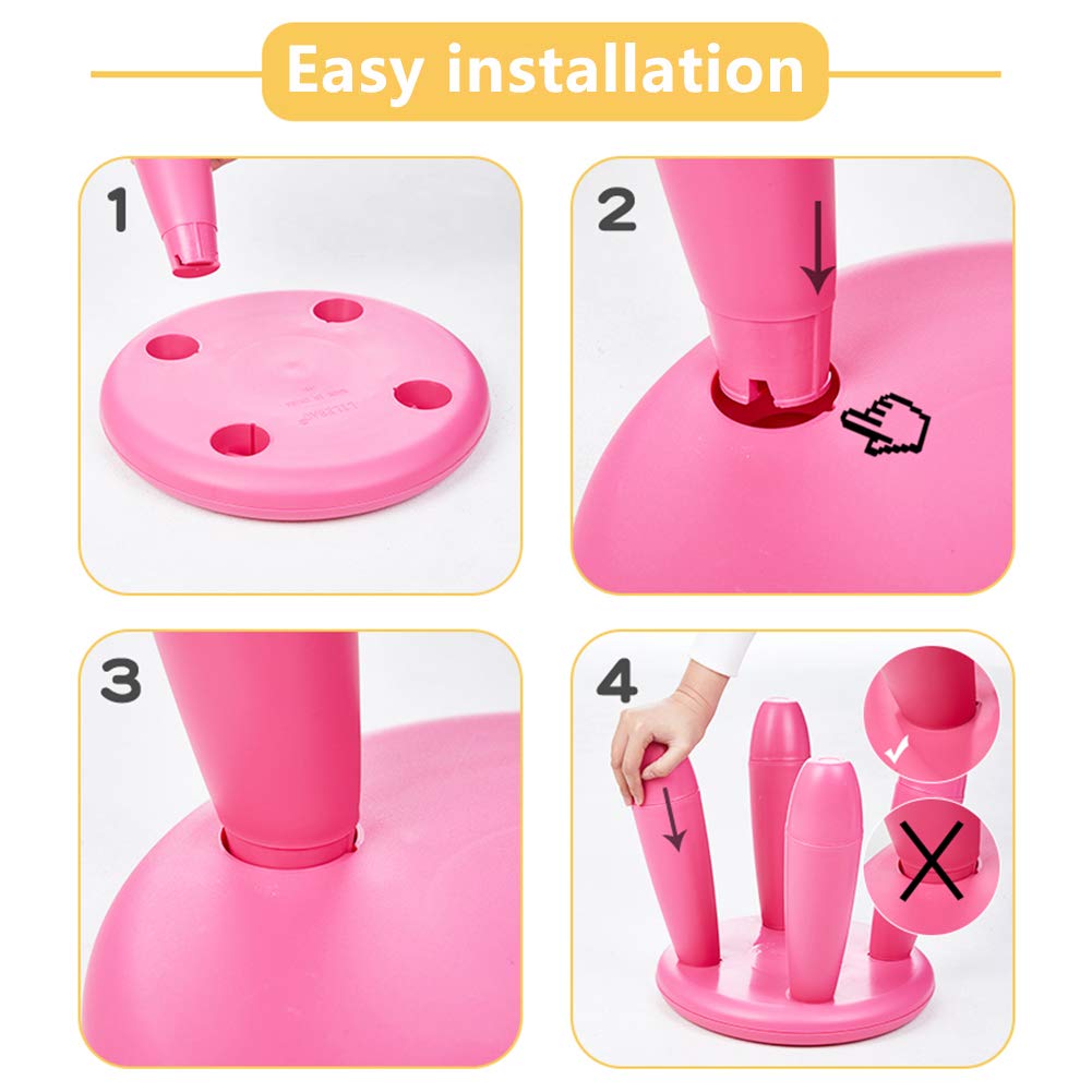 Kids Step Stool, Kindergarten Study Stools, Lightweight Footstools are Sturdy and Durable, Very Suitable for Use in The Kitchen, Bathroom and Bedroom (Red Wine)