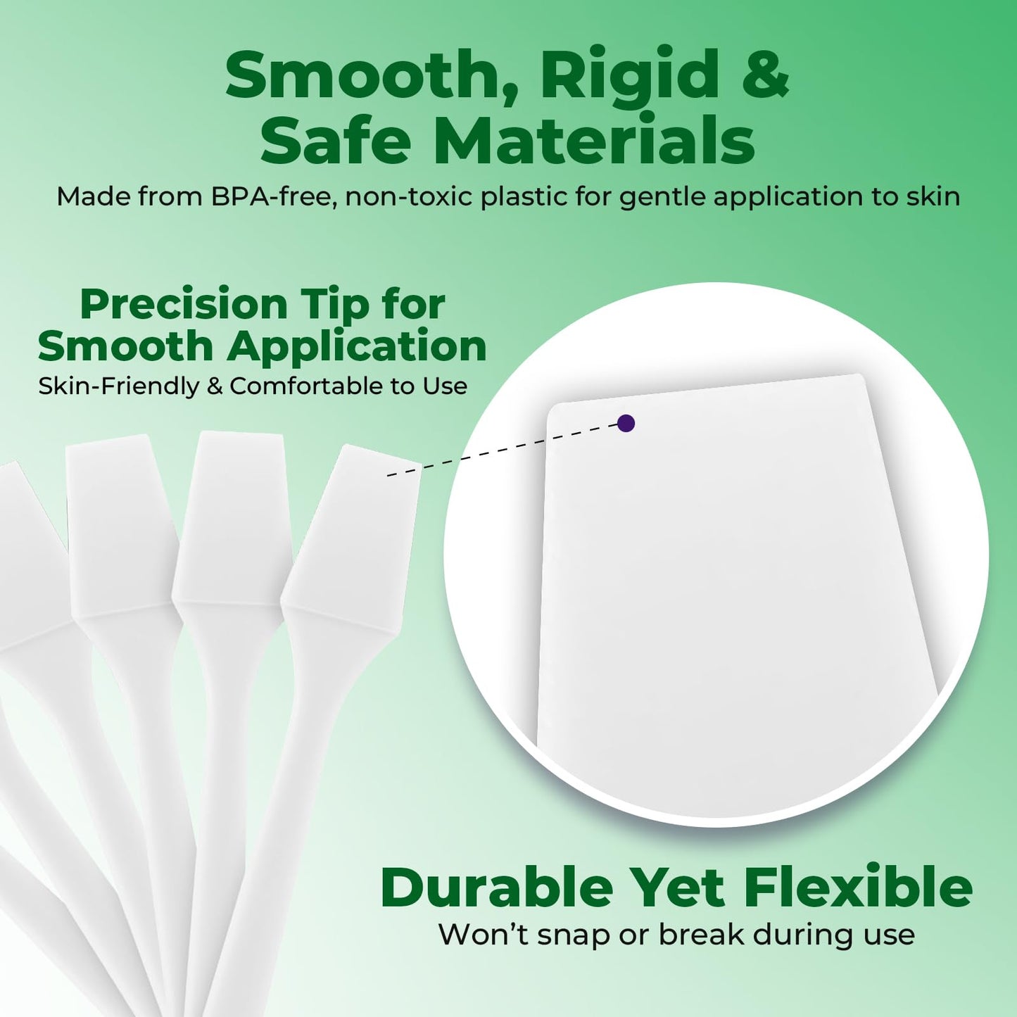 Kopperko Mini Spatula (2.5”, 500 Pack) - Small Facial Makeup Spatula for Skincare, Creams & Crafts | Eye Cream Applicator Tool for Mixing, Cosmetic, Face Mask | Disposable Makeup Applicators | White