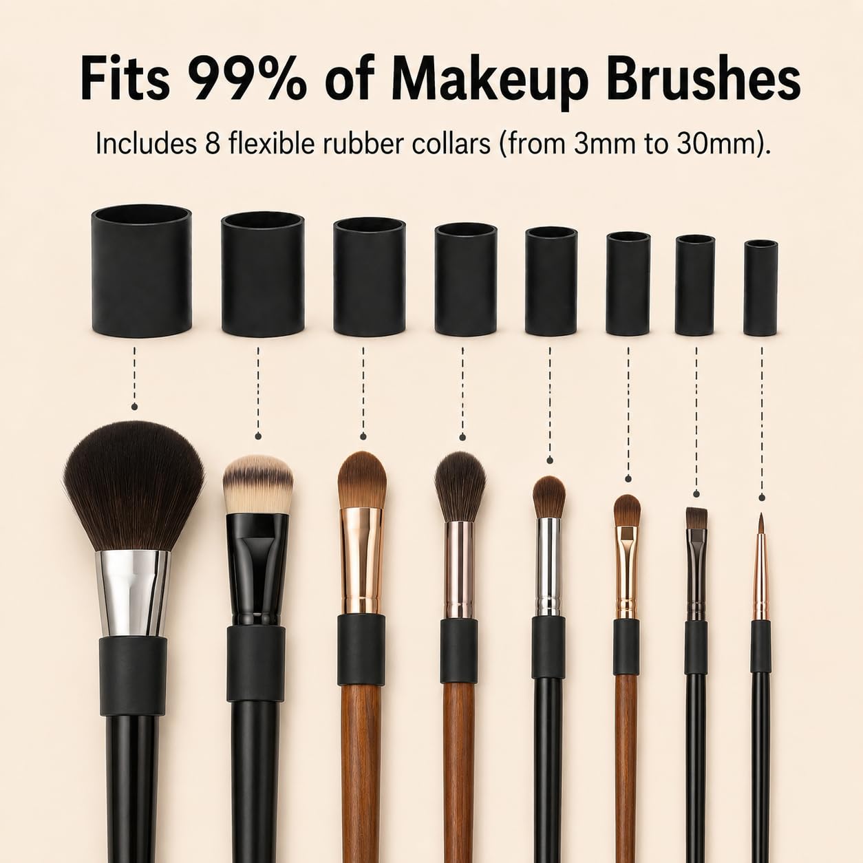 Electric Makeup Brush Cleaner and Dryer Machine - black