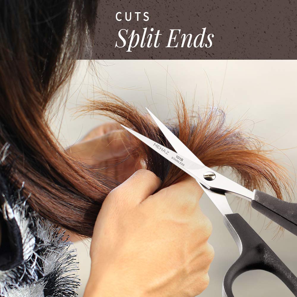 Mehaz Precision Cut Stainless Steel Scissors To Trim Nails, Brows, Facial Hair and Split Ends