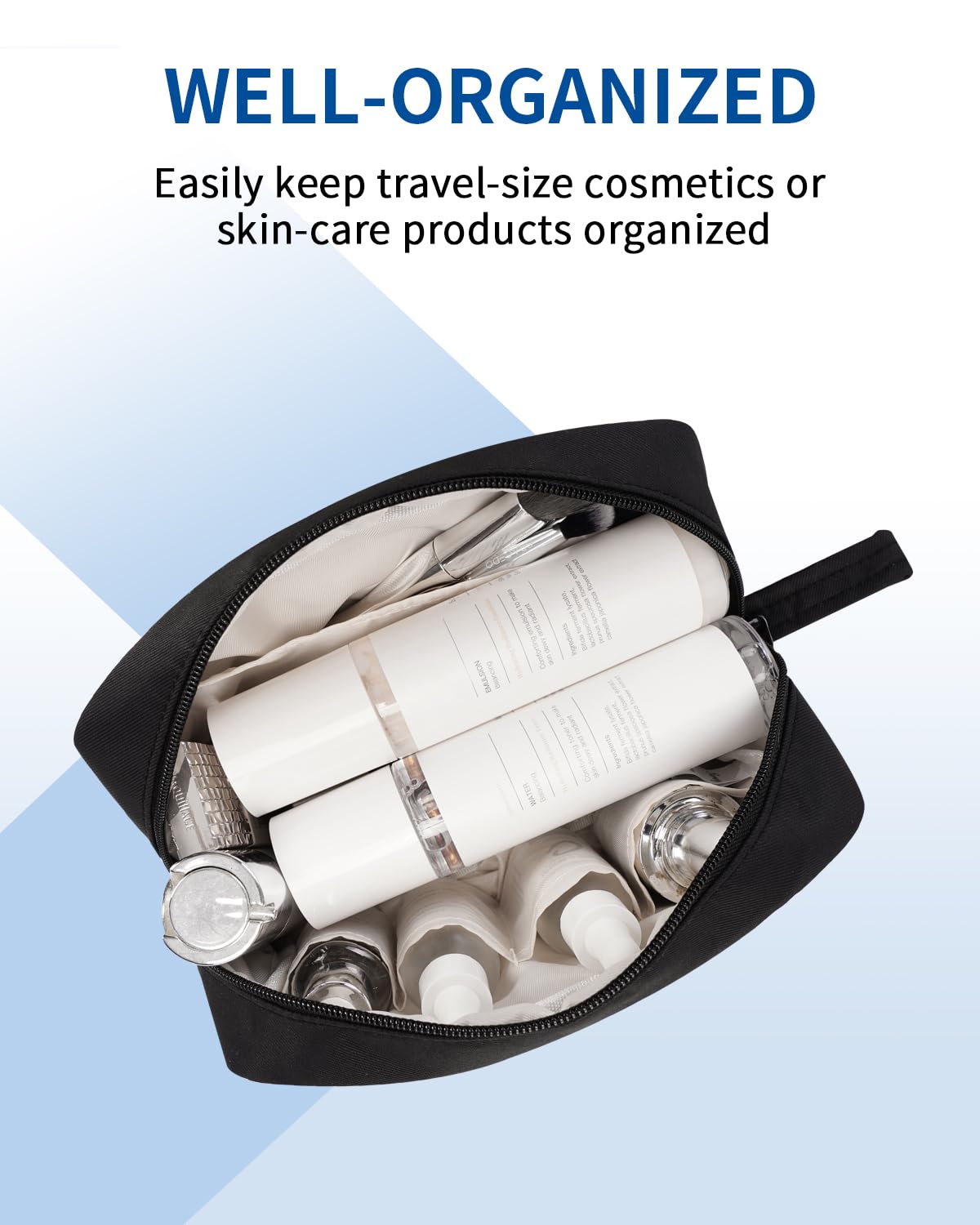 Narwey Barrel Drawstring Makeup Bag With Make Up Bag