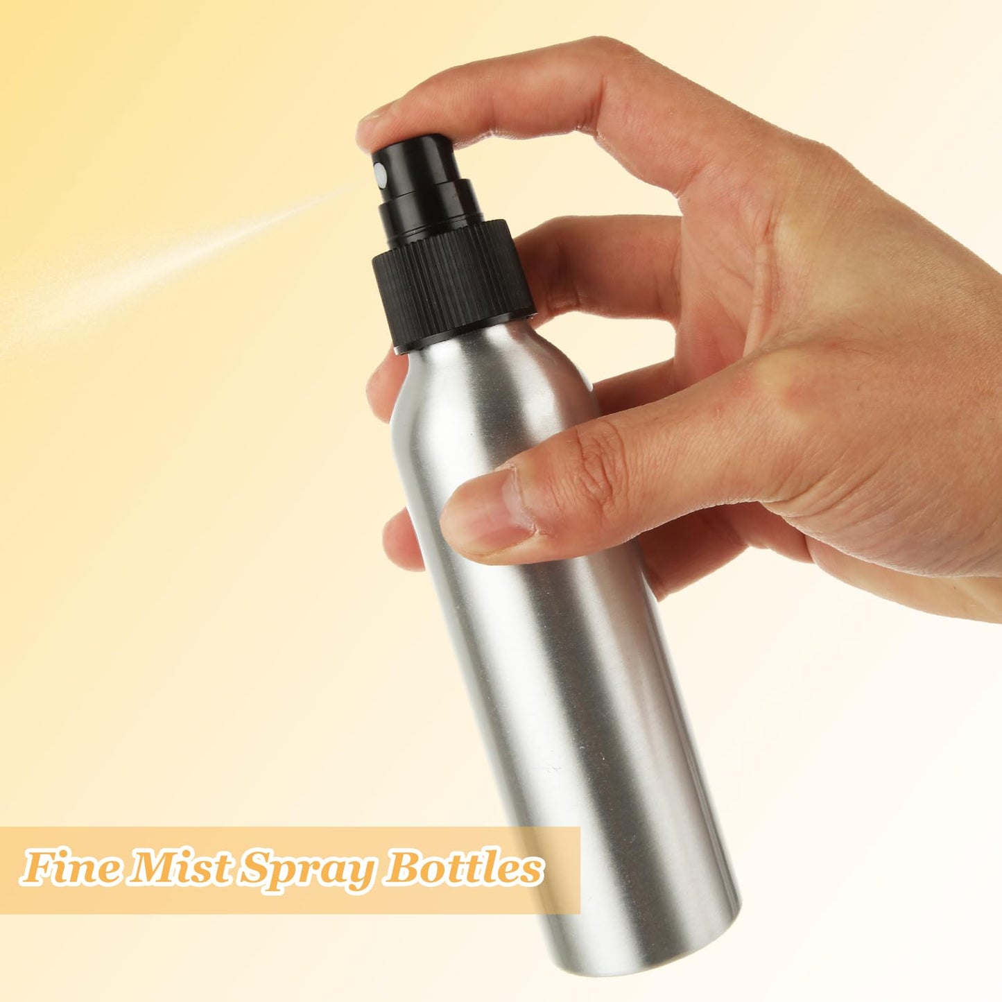APACALI 24PCS Aluminum Spray Bottle 4oz Mini Mist Sprayer Metal Spray Bottle, Empty Spray Bottles, Reusable Bottles Small Spray Bottles for Travel, Cosmetic Perfume, Toner, Face Spray