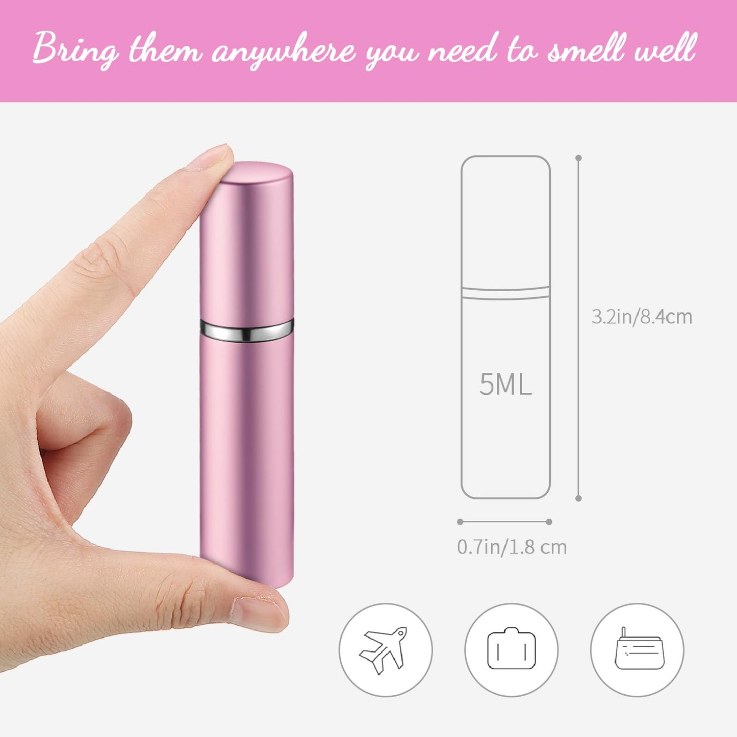 Tessco for you 21 Pcs Atomizer Perfume Bottles 5 ml Mini Atomizer Sprayer for Perfume Bulk Refillable with Pump for Travel Outgoing (Mixed Color)