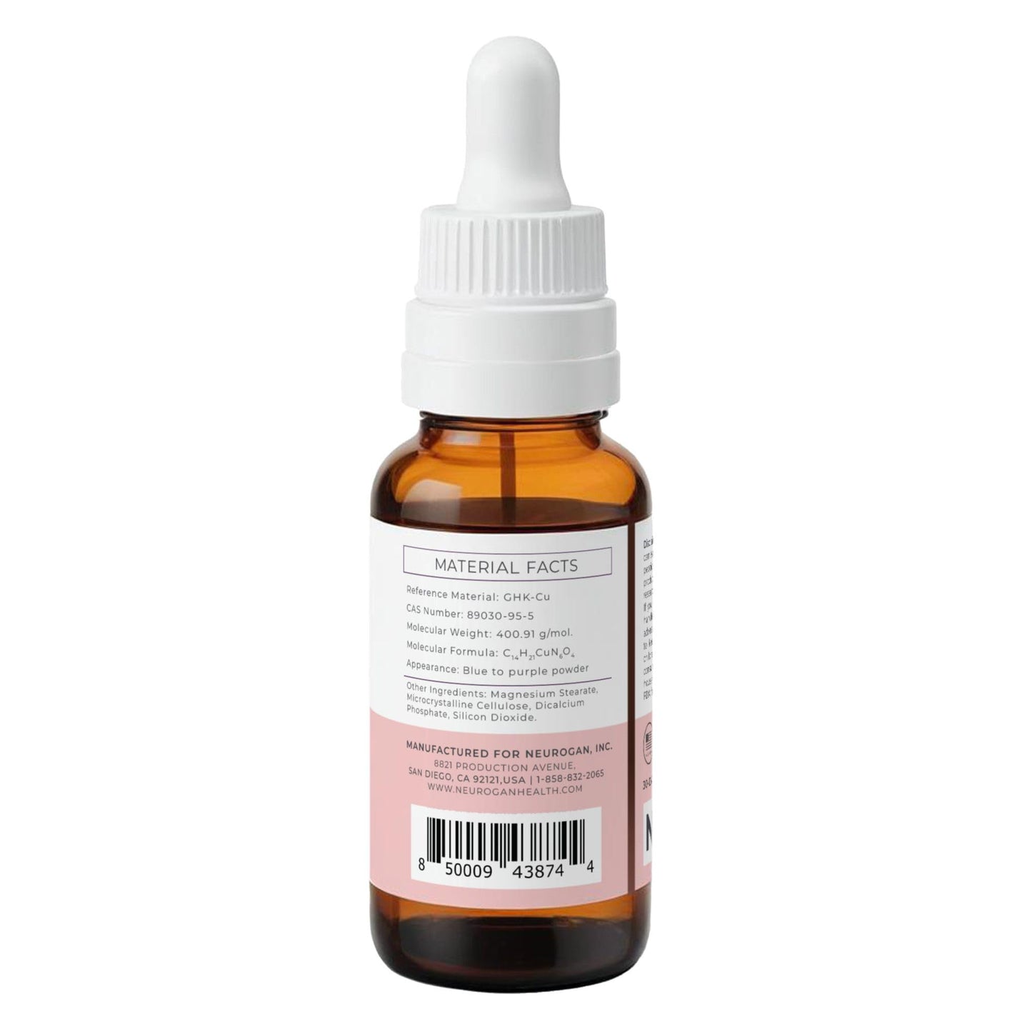 Neurogan - GHK-Cu (Copper Peptide) Neck & Face Serum 1,200mcg (1 oz bottle)