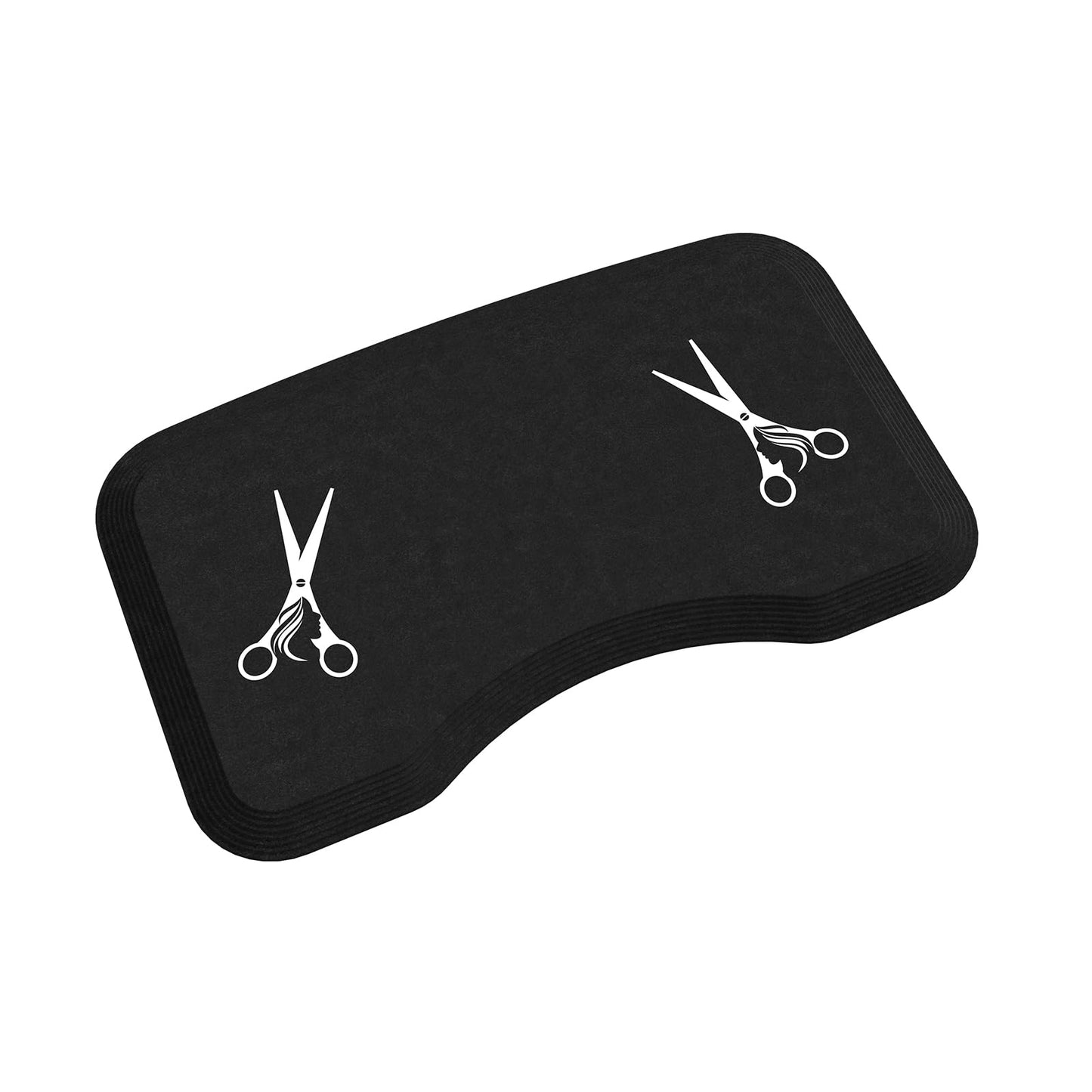 Amcomfy Anti Fatigue Salon Mat for Hair Stylist Anti-Slip Antique Series Salon & Barber Shop Chair Floor Mat (17''x32'' x 5/8'',Scissors)