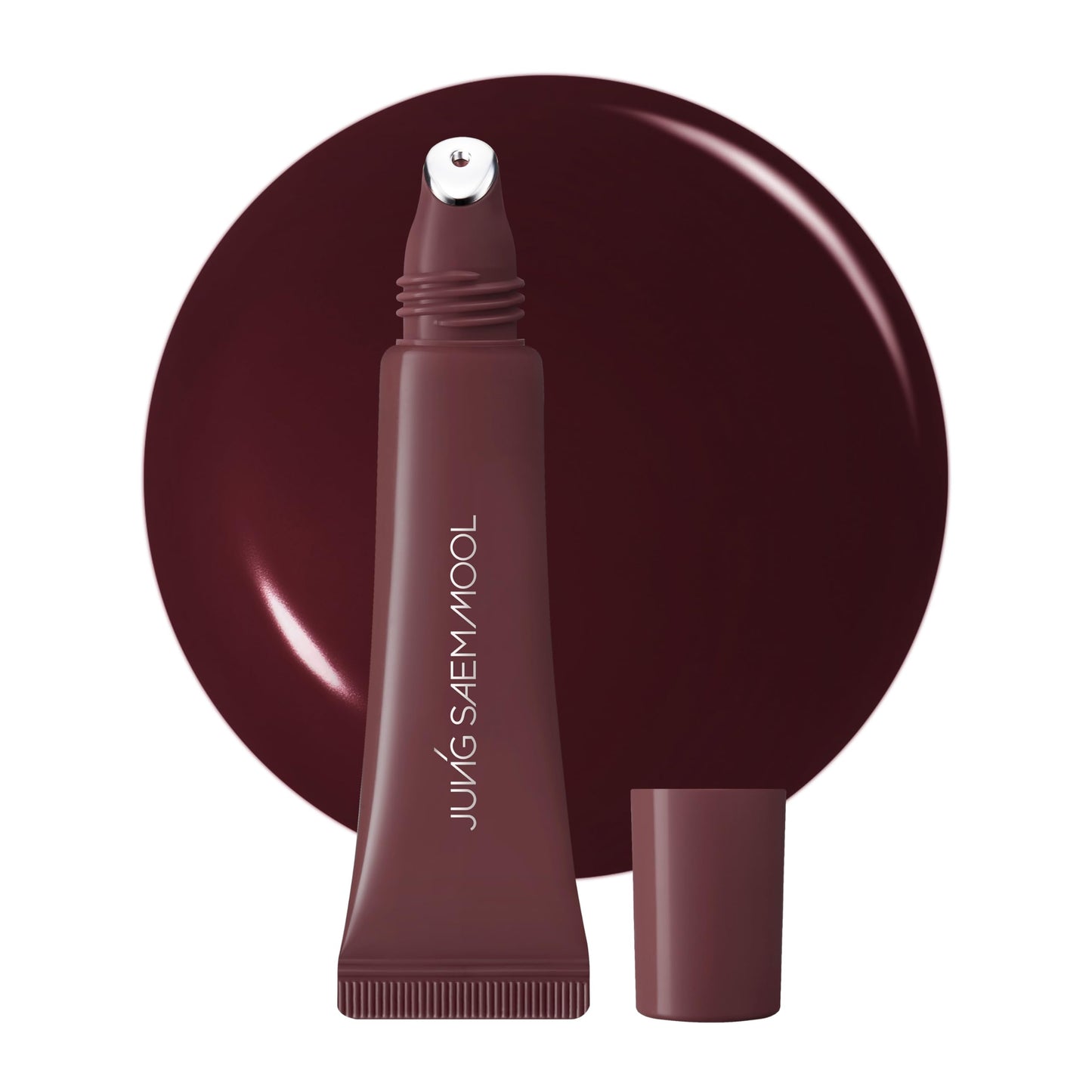 JUNG SAEM MOOL LIP-PRESSION Metal Serum Gloss | Hydrating Tinted Lip Balm with a Hygiene Precision Metal Applicator & Serum Infused Ingredients, Korean Lip Plumper Gloss (Boba Noir)