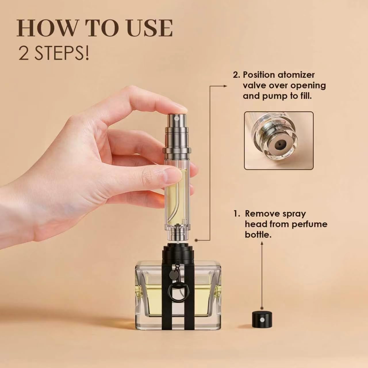 10ml 3pcs Perfume Travel Refillable Bottle, Perfume Atomizer, Bottom-Filling Fragrances Bottle, Mini Cologne Dispenser, Portable Sprayer (Black-Grey-Silver)