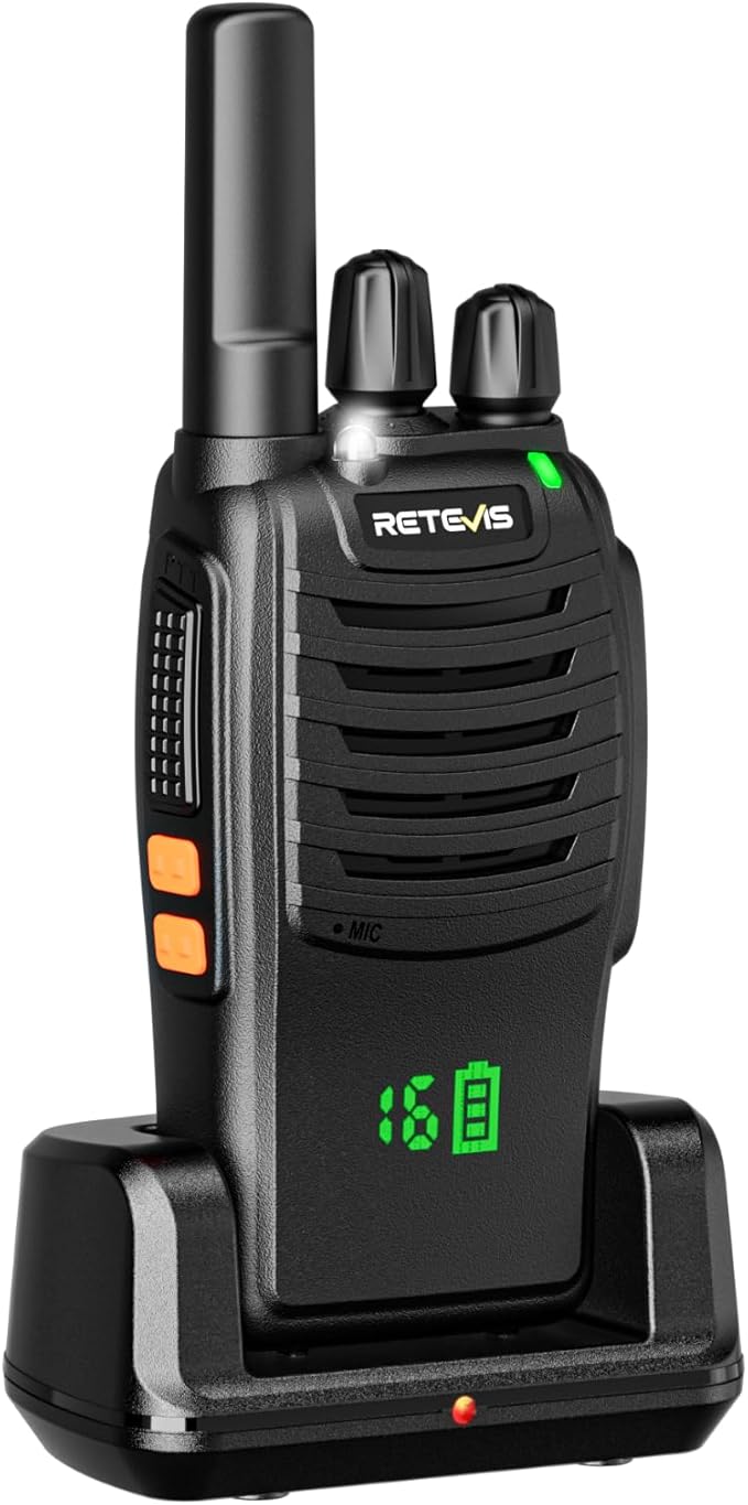 Retevis H-777H 2 Way Radio,Walkie Talkies for Adults 10 Pack with 10 Way Multi Charger,Hidden Display,Charging Progress Visible,Compact, Handheld Two Way Radios Rechargeable for Event Security