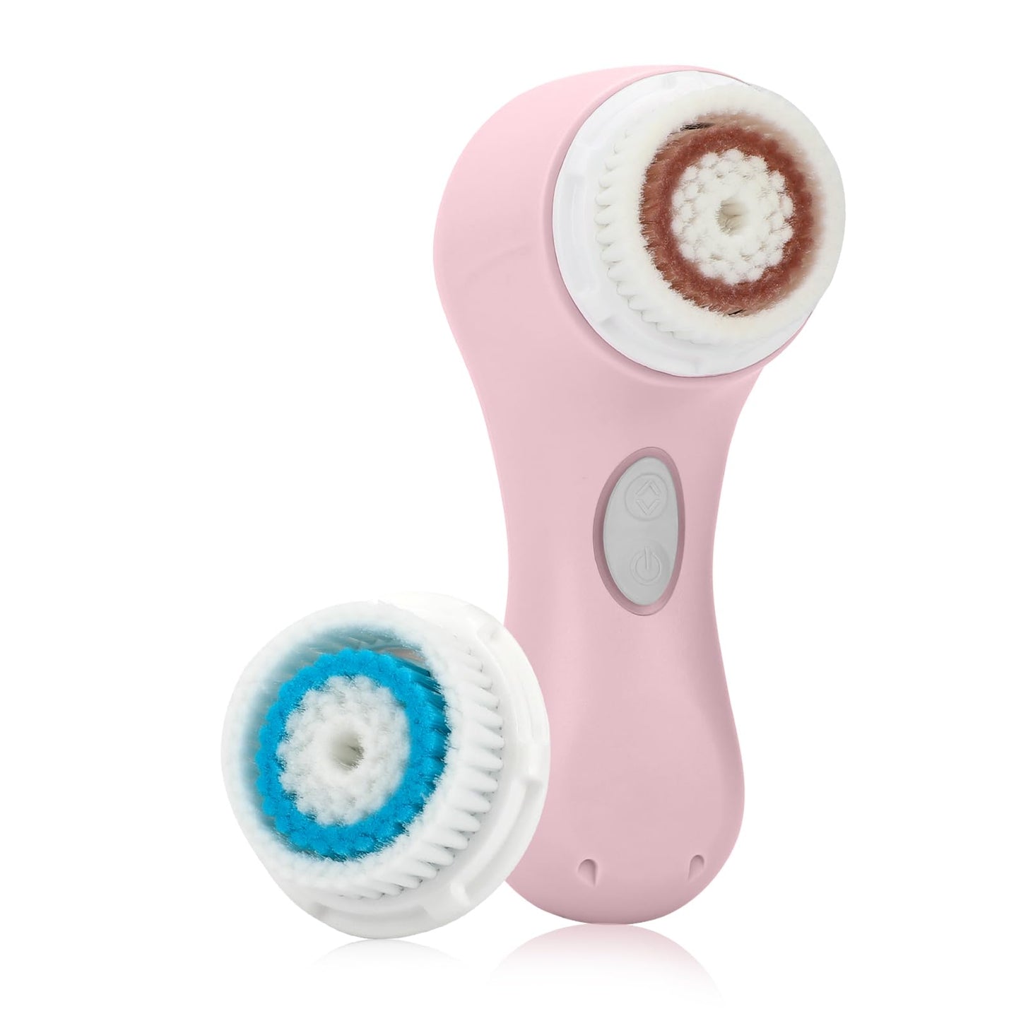 Mia 2 Electric Face Cleansing Brush with 2 Brush Heads, Sonic Facial Brush for Deep Cleaning & Exfoliation, Waterproof Rechargeable (Pink)
