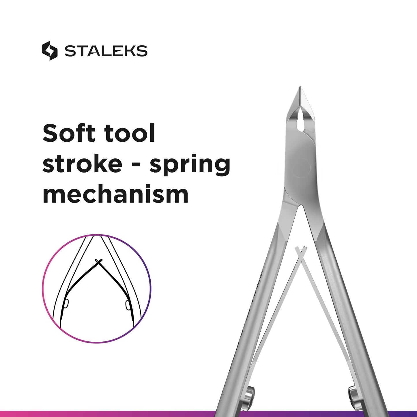 Staleks Pro SMART 10 Cuticle Nippers – 5 mm Blades – Satin Finish – Stainless Steel – Professional Skin Nippers for Classic Manicure & Hardware Use