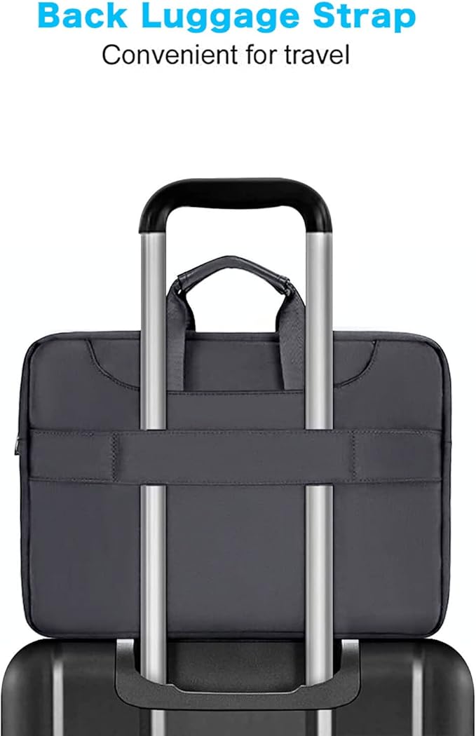 MOSISO 360 Protective Laptop Shoulder Bag Compatible with MacBook Air 15 M4 A3241 M3 A3114 M2 A2941/Pro 16 inch M4 M3 M2 M1, 15-15.6 inch Notebook,Matching Color Sleeve with Belt, Slate Gray
