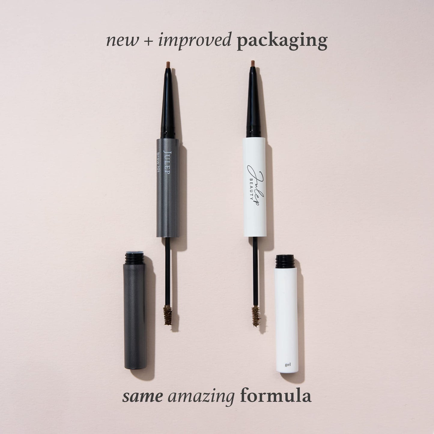 Julep Brow 101 Sculpting Pencil & Tinted Brow Gel Set - Dual-Ended Eyebrow Tool with Brush and Precision Tip - Long-Lasting, Waterproof Formula for Perfectly Defined and Tinted Brows -Taupe
