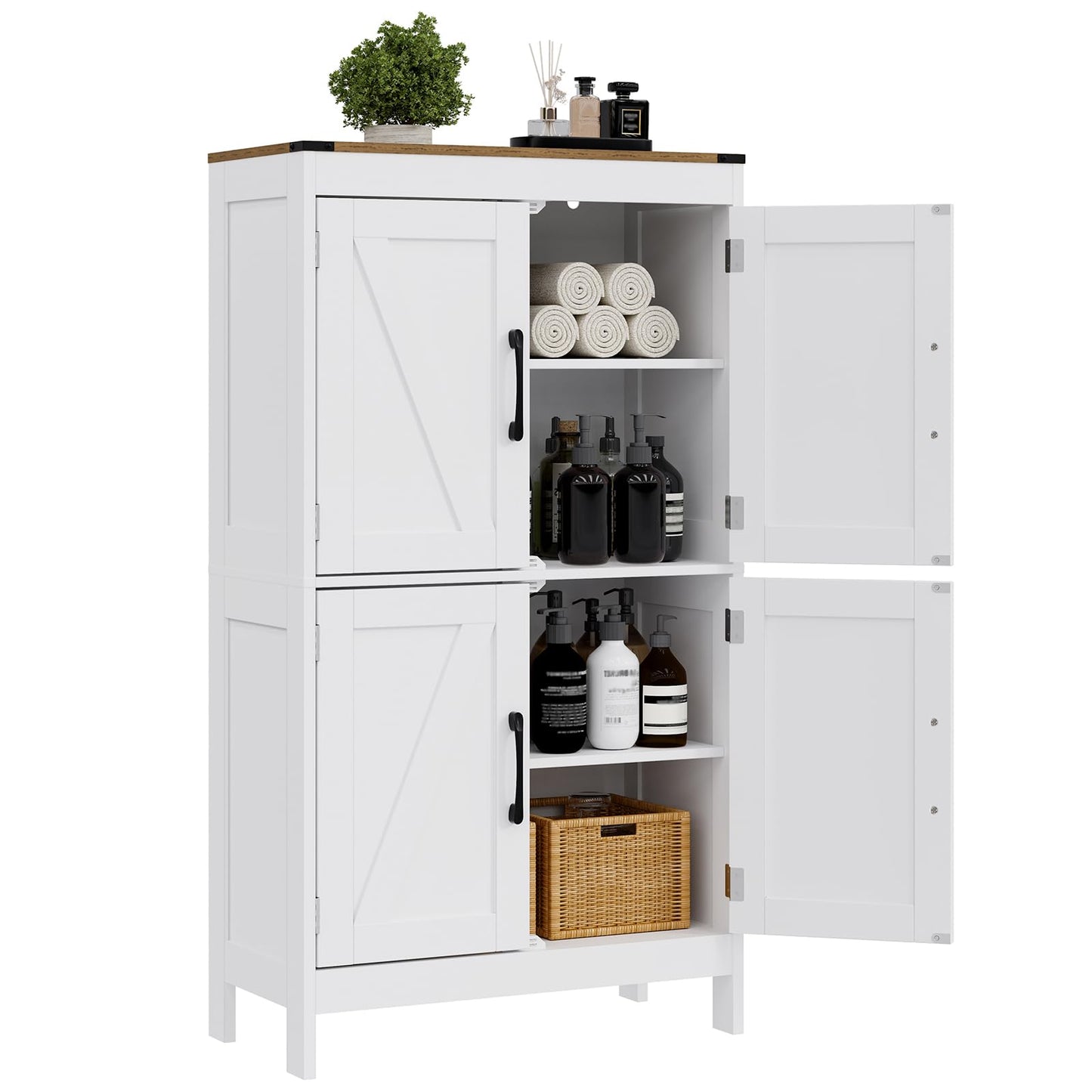 Mufico Bathroom Floor Storage Cabinet (23.63L x 11.8W x 43.3H inch)